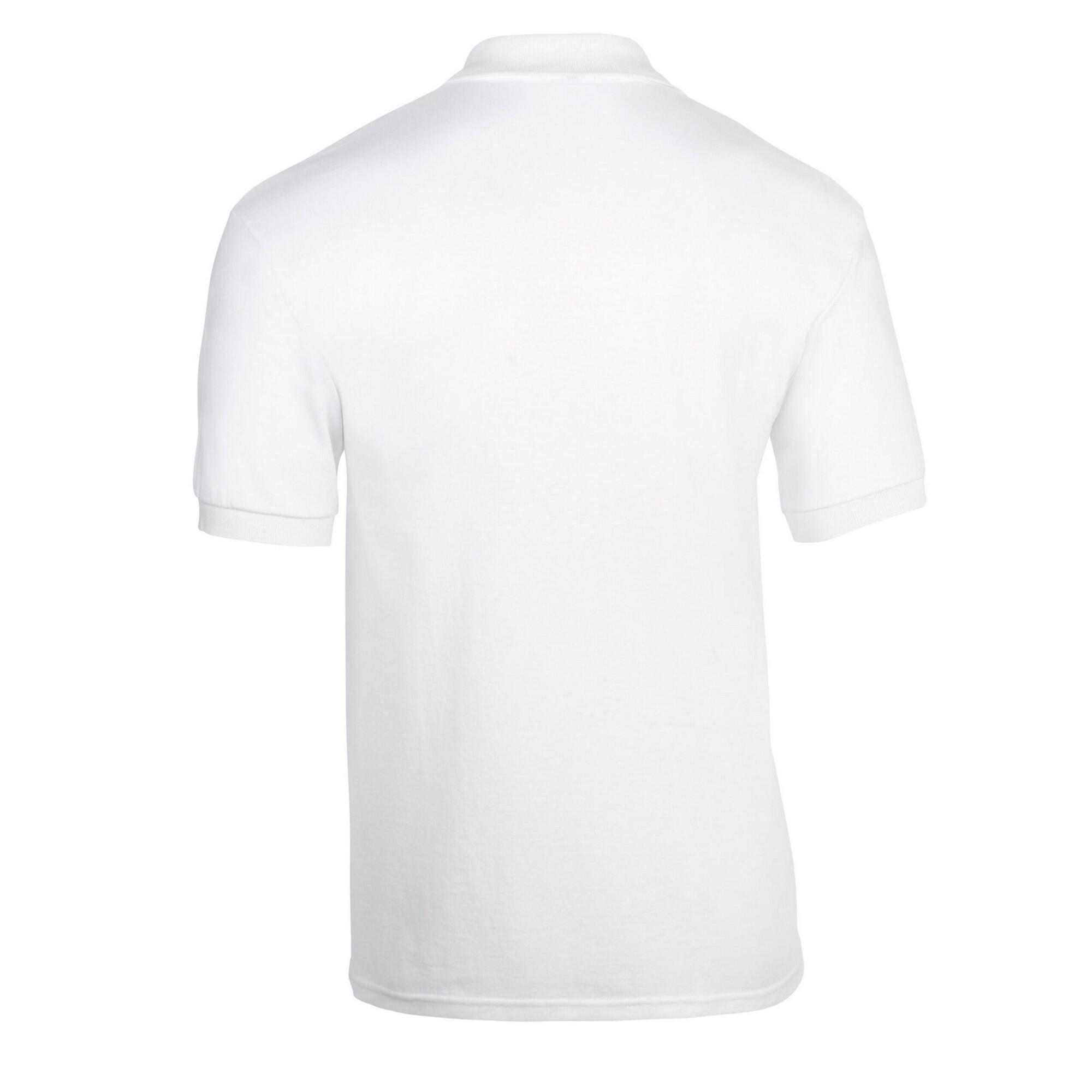Unisex Adult Knitted Dryblend Jersey Polo Shirt (White) 2/3