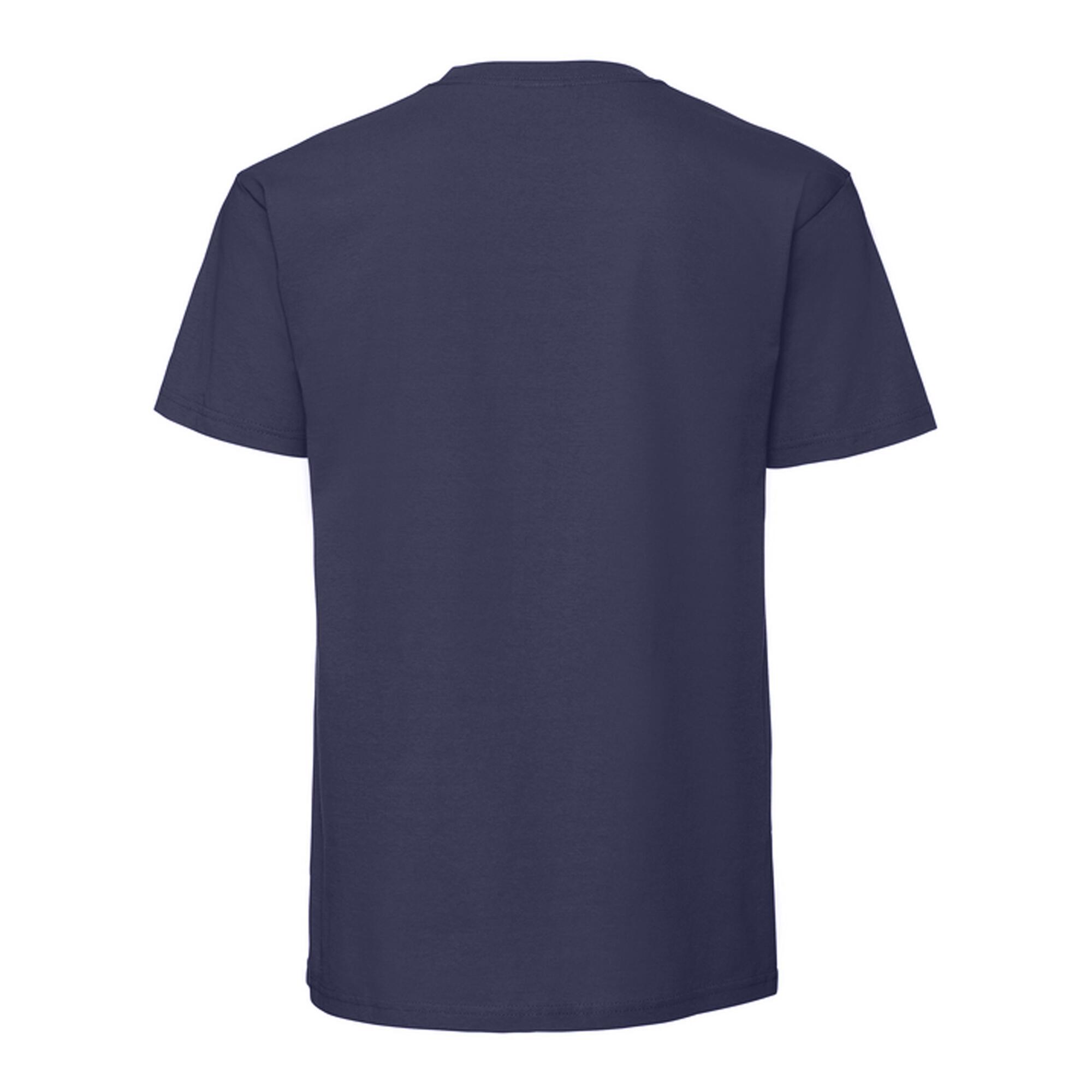 Mens Iconic Premium Ringspun Cotton TShirt (Navy Blue) 2/3