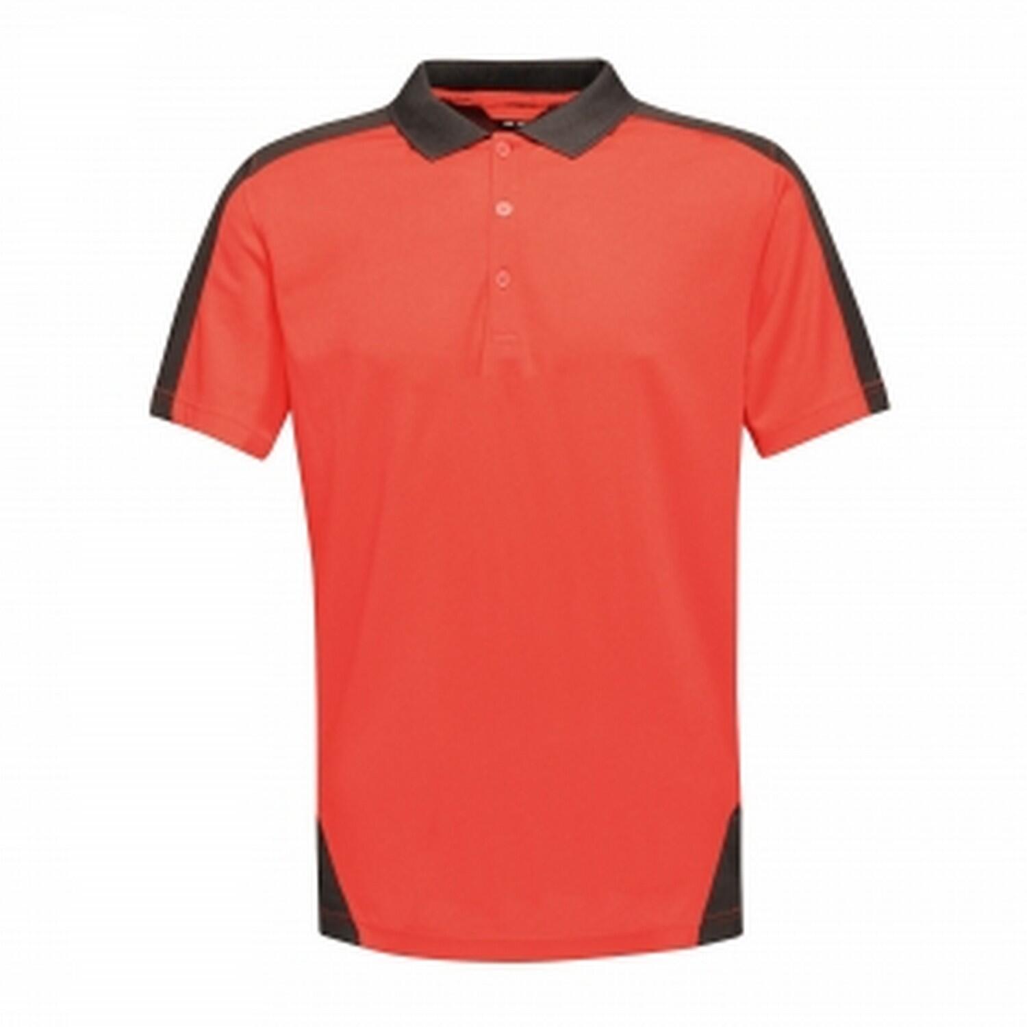 REGATTA Mens Contrast Coolweave Polo Shirt (Classic Red/Black)
