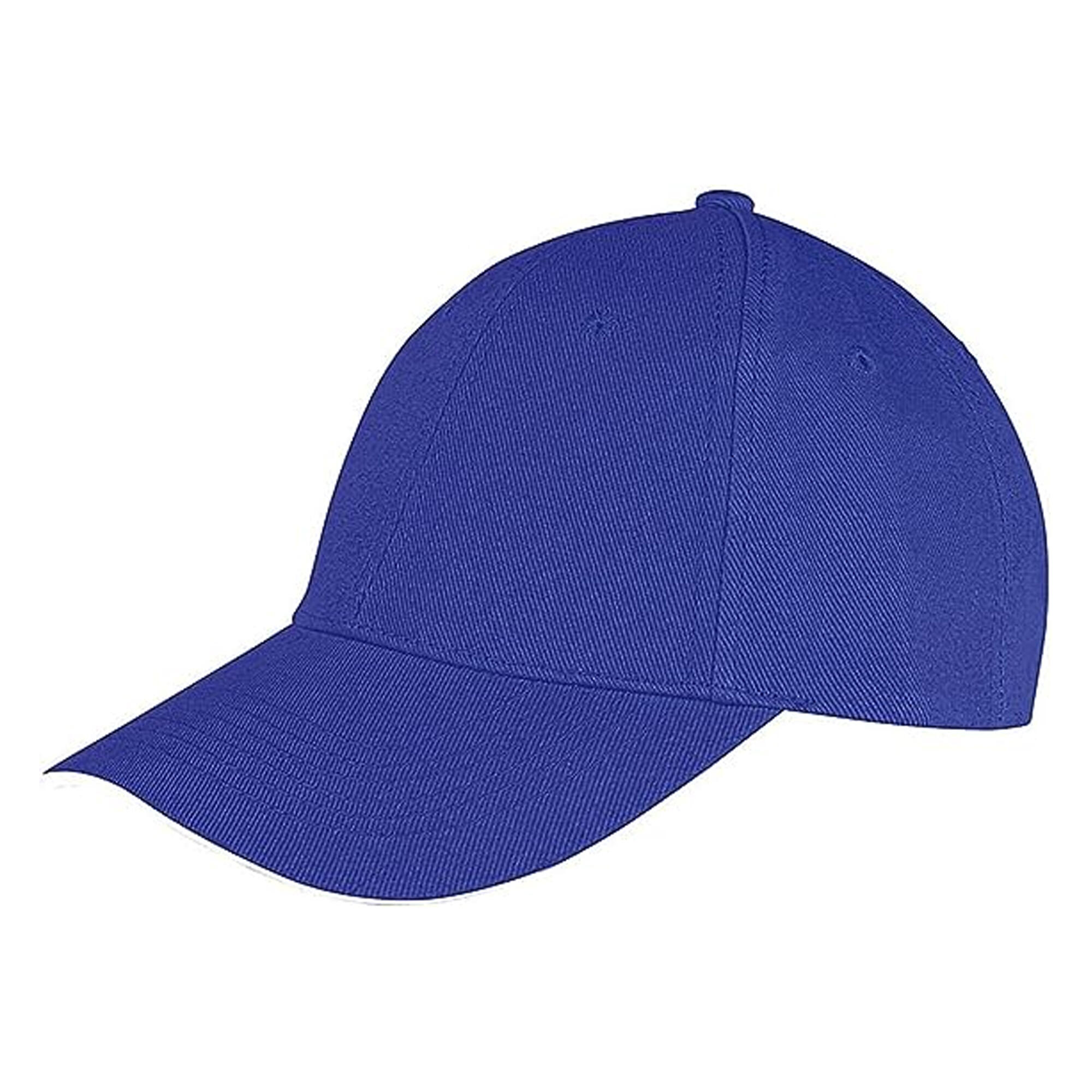 Mens Memphis Sandwich Peak Cap (Royal/White) 2/3