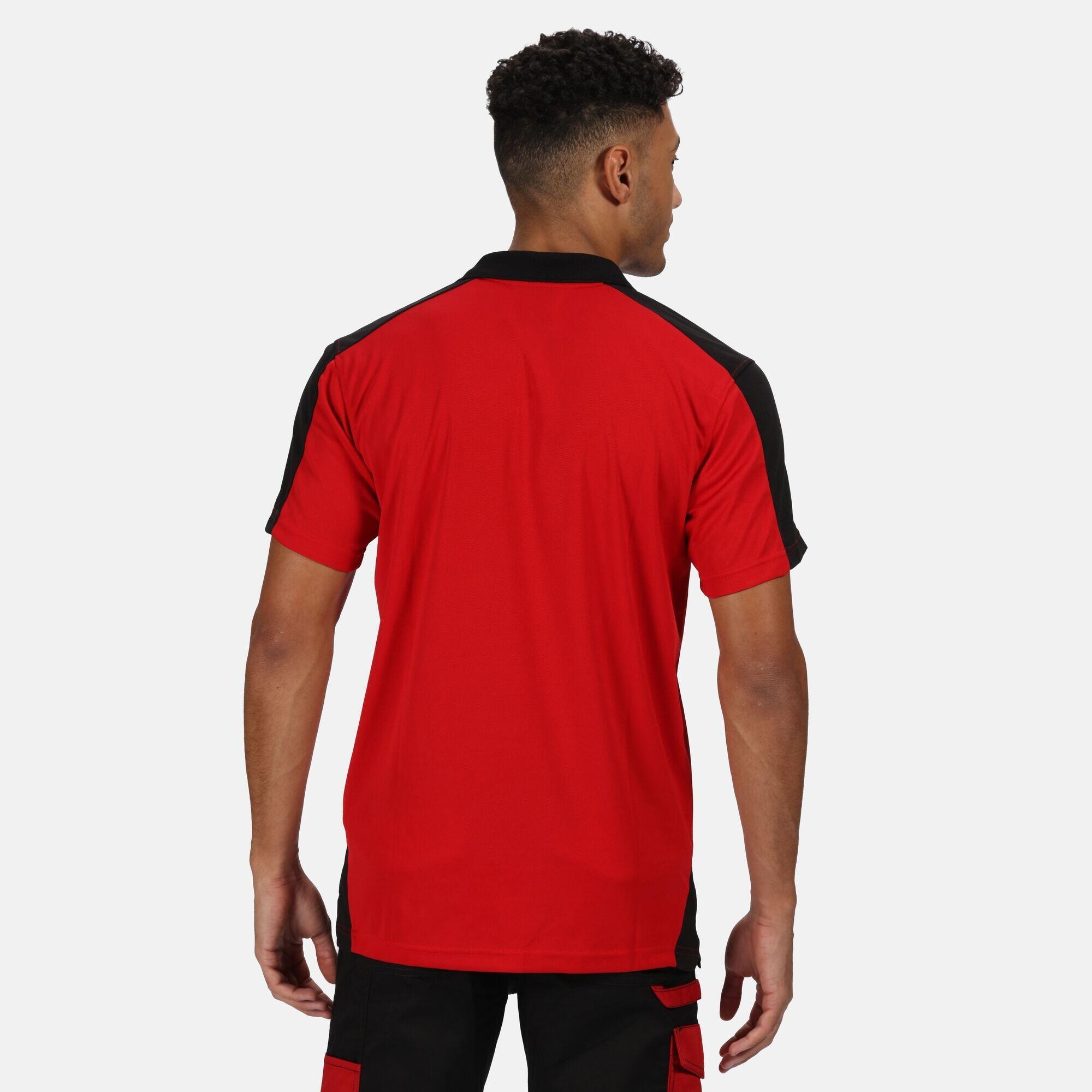 Polo Motif/style Contrasté Homme (Rouge / Noir) 4/5