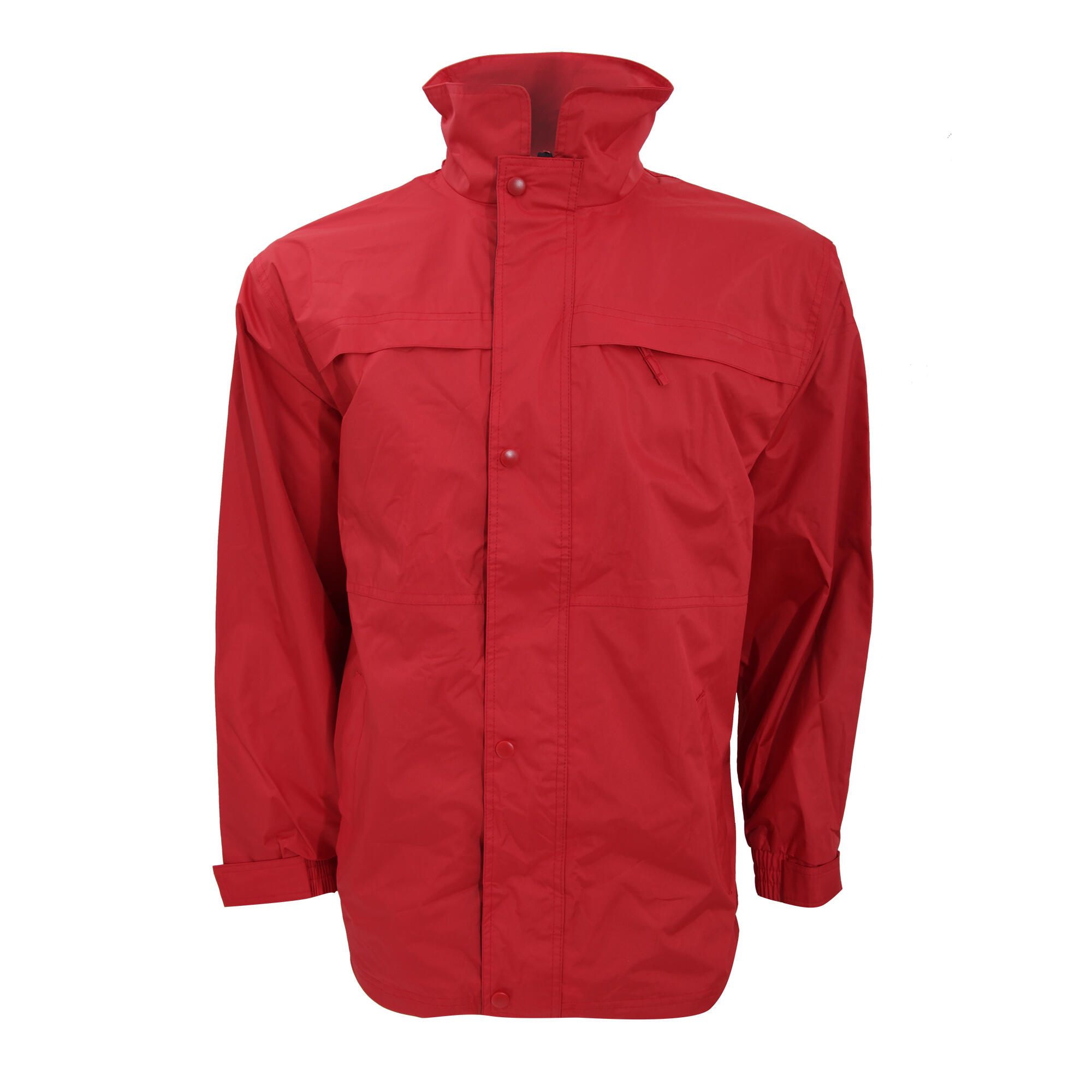 Mens MidWeight MultiFunction Waterproof Windproof Jacket (Red/Navy) 2/3
