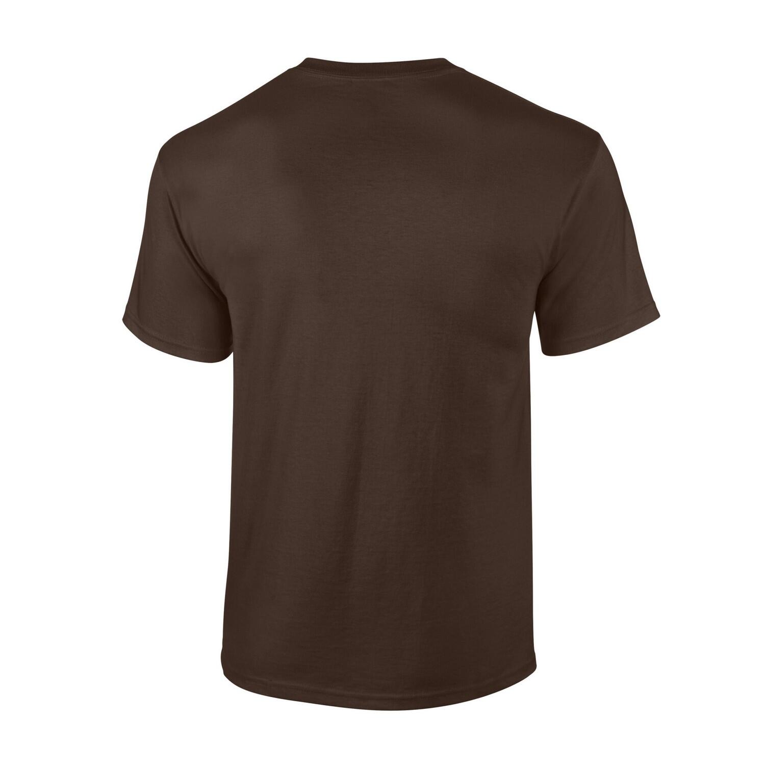 Tshirt Uni Manches Courtes ULTRA COTTON Homme (Marron Foncé) 2/3