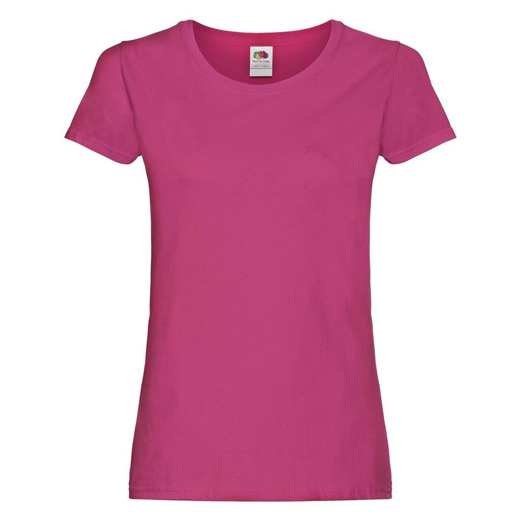 Womens/Ladies Original Cotton TShirt (Fuchsia)