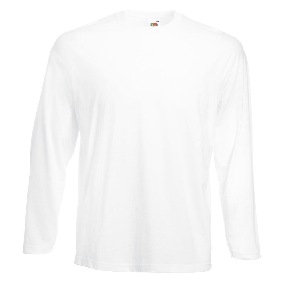 Unisex Adult Value LongSleeved TShirt (White) 1/2