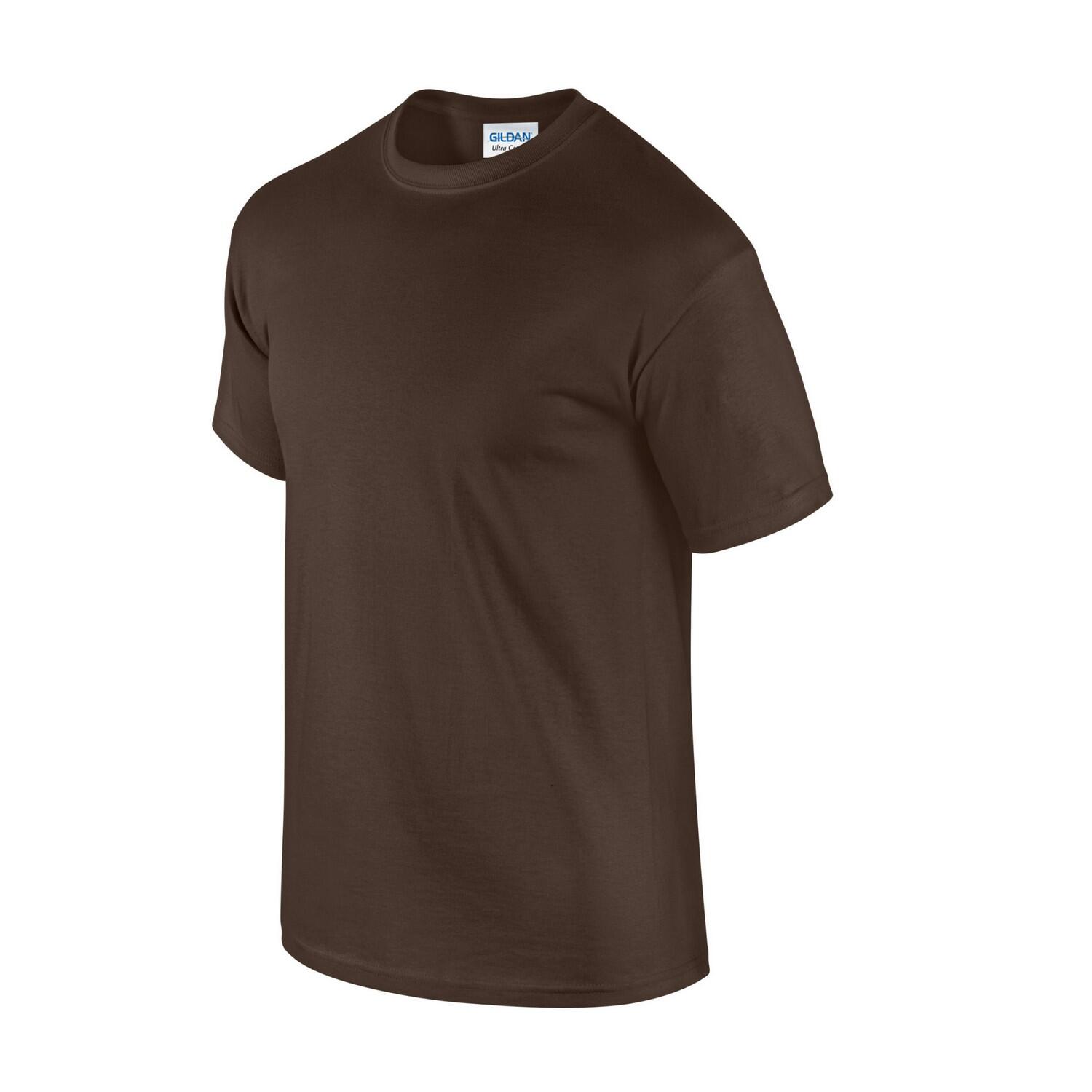 Tshirt Uni Manches Courtes ULTRA COTTON Homme (Marron Foncé) 3/3