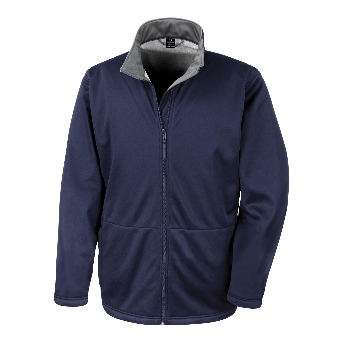 Core Mens Soft Shell 3 Layer Waterproof Jacket (Navy Blue) 2/4