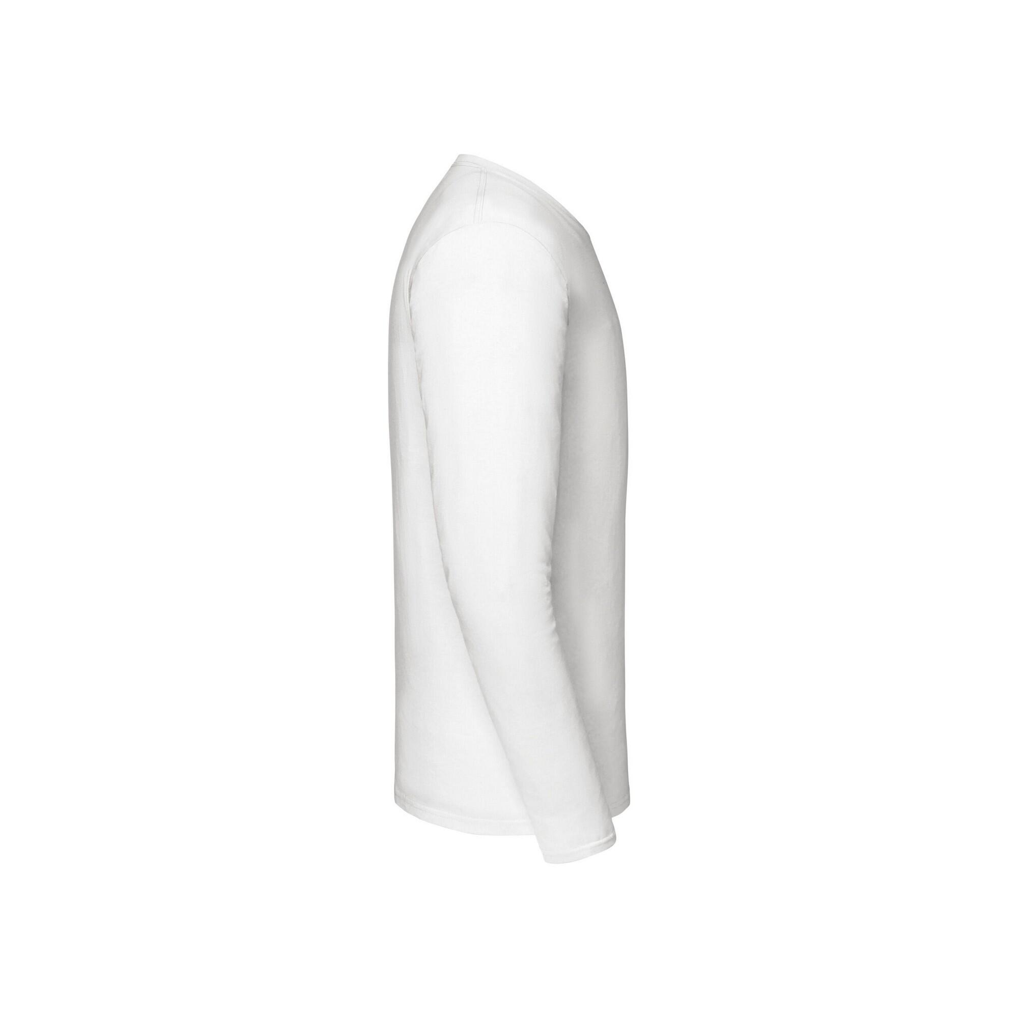 Tshirt Uni Manches Longues ICONIC PREMIUM Homme (Blanc) 3/3