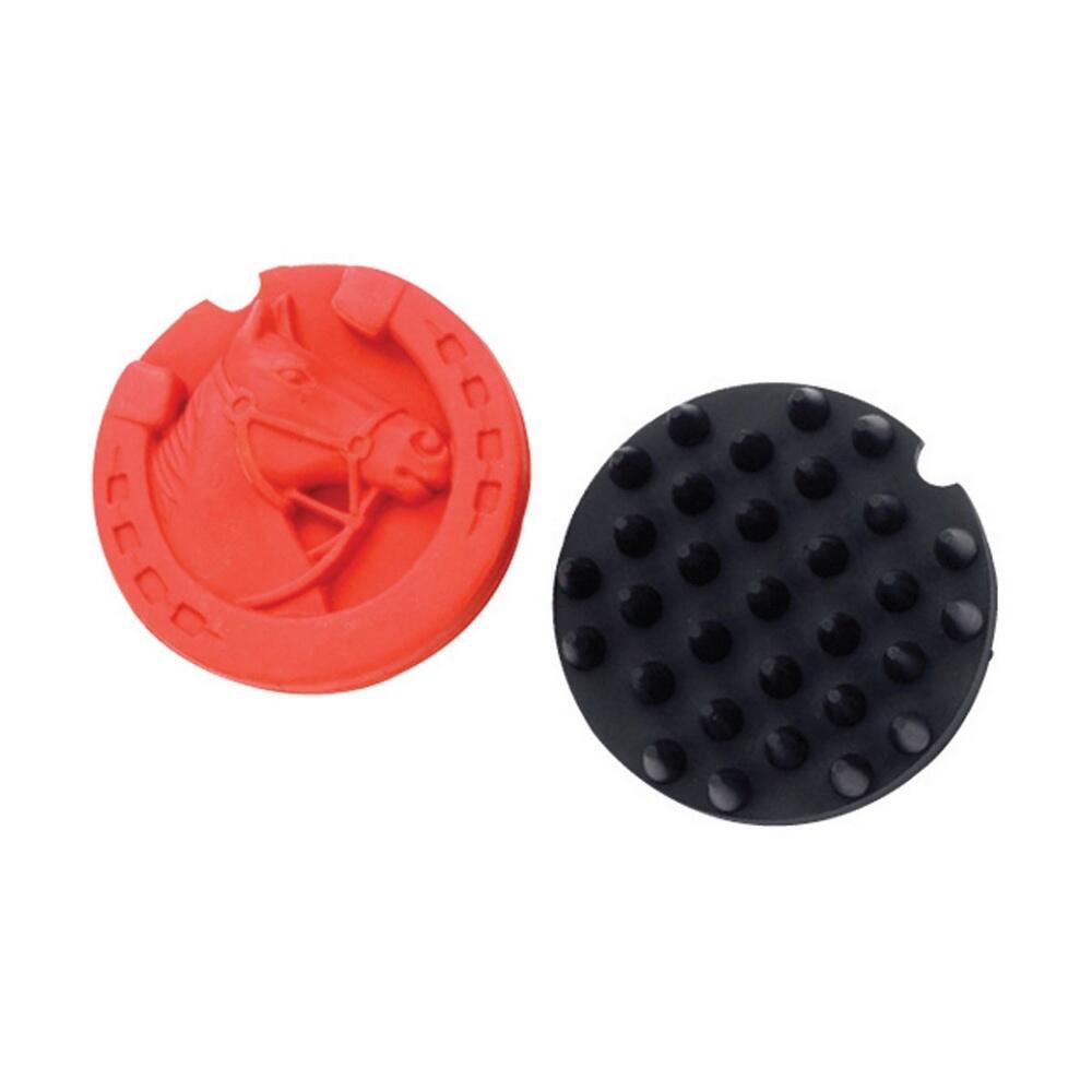 LINCOLN Horse Head Rubber Curry Comb (Black)