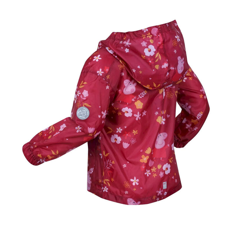 Regatta Chaqueta Impermeable Floral para Niños/Niñas Rosa Baya, Otoño