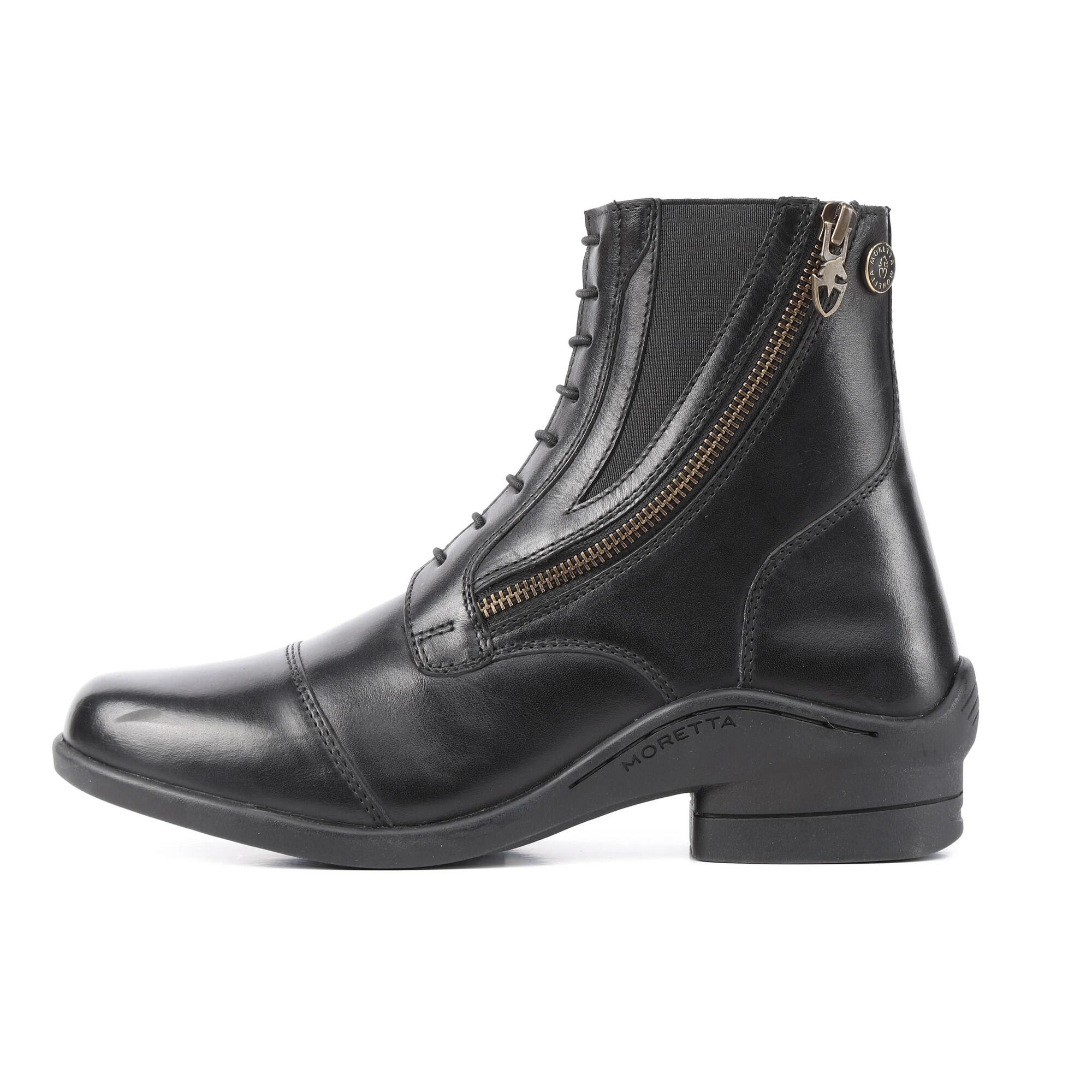 Womens/Ladies Alessia Grain Leather Paddock Boots (Black) 3/4