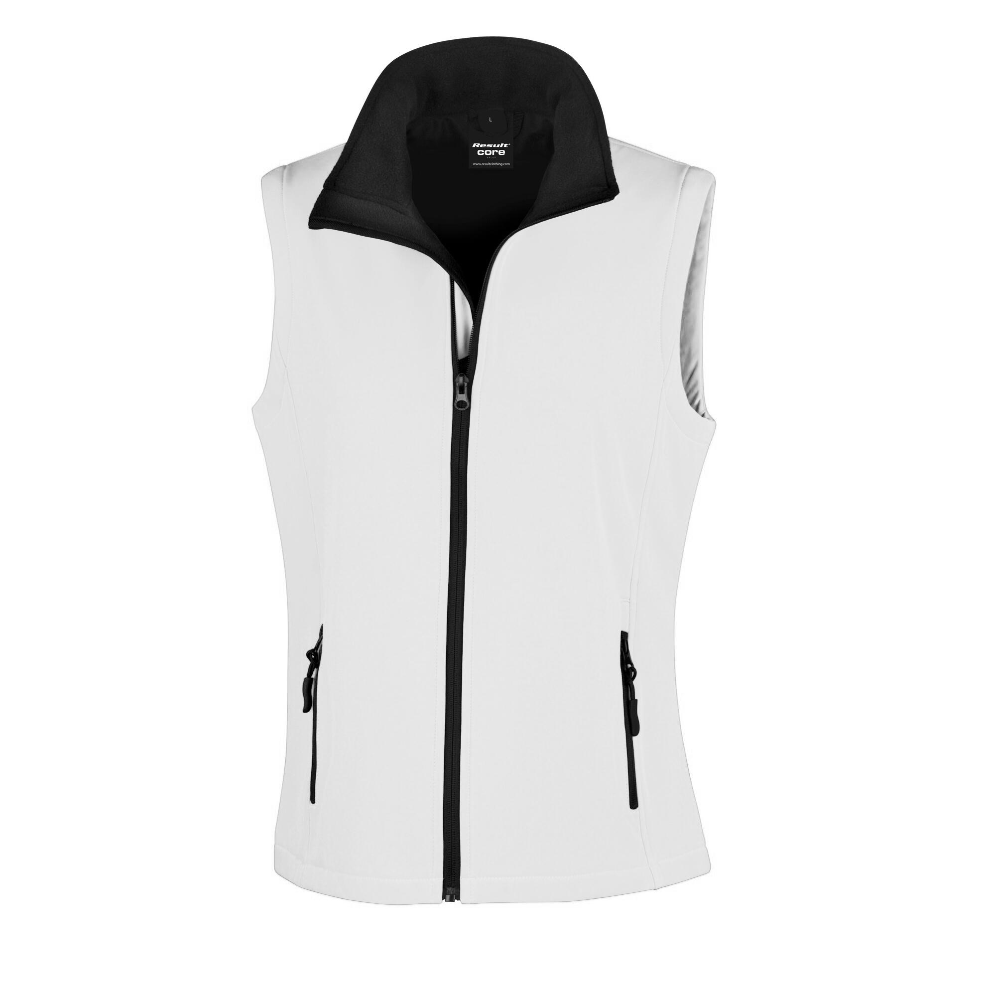 Core Giacca Senza Maniche Softshell Donna Result Bianco/Nero 2/5