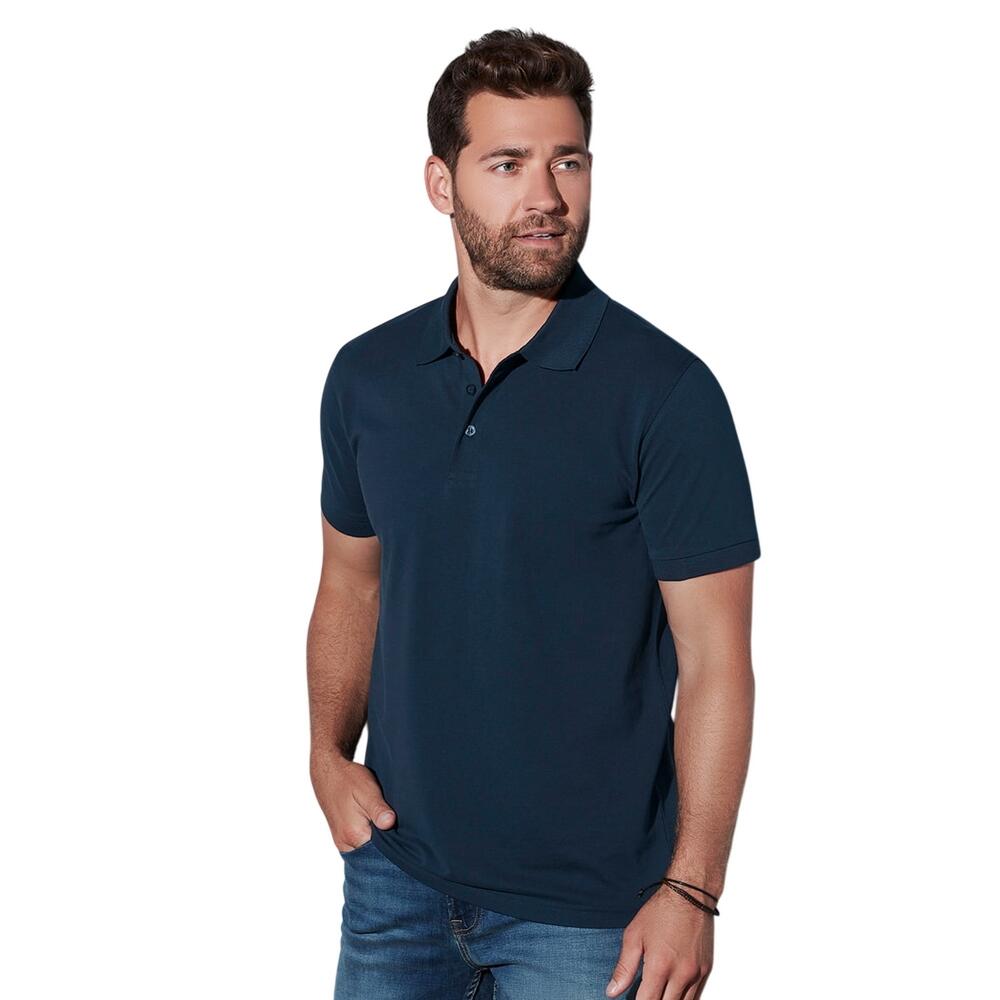 Heren Lux Poloshirt (Middernacht blauw) 2/2