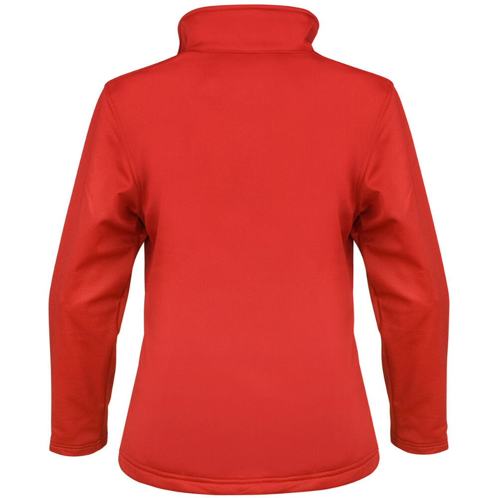 Core Ladies Soft Shell Jacket (Red) 3/4