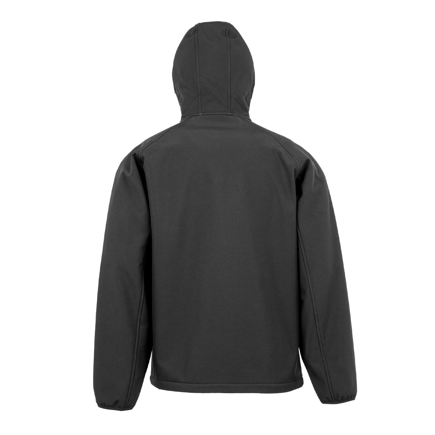 Giacca Soft Shell Con Cappuccio Riciclato Uomo Result Nero 2/4