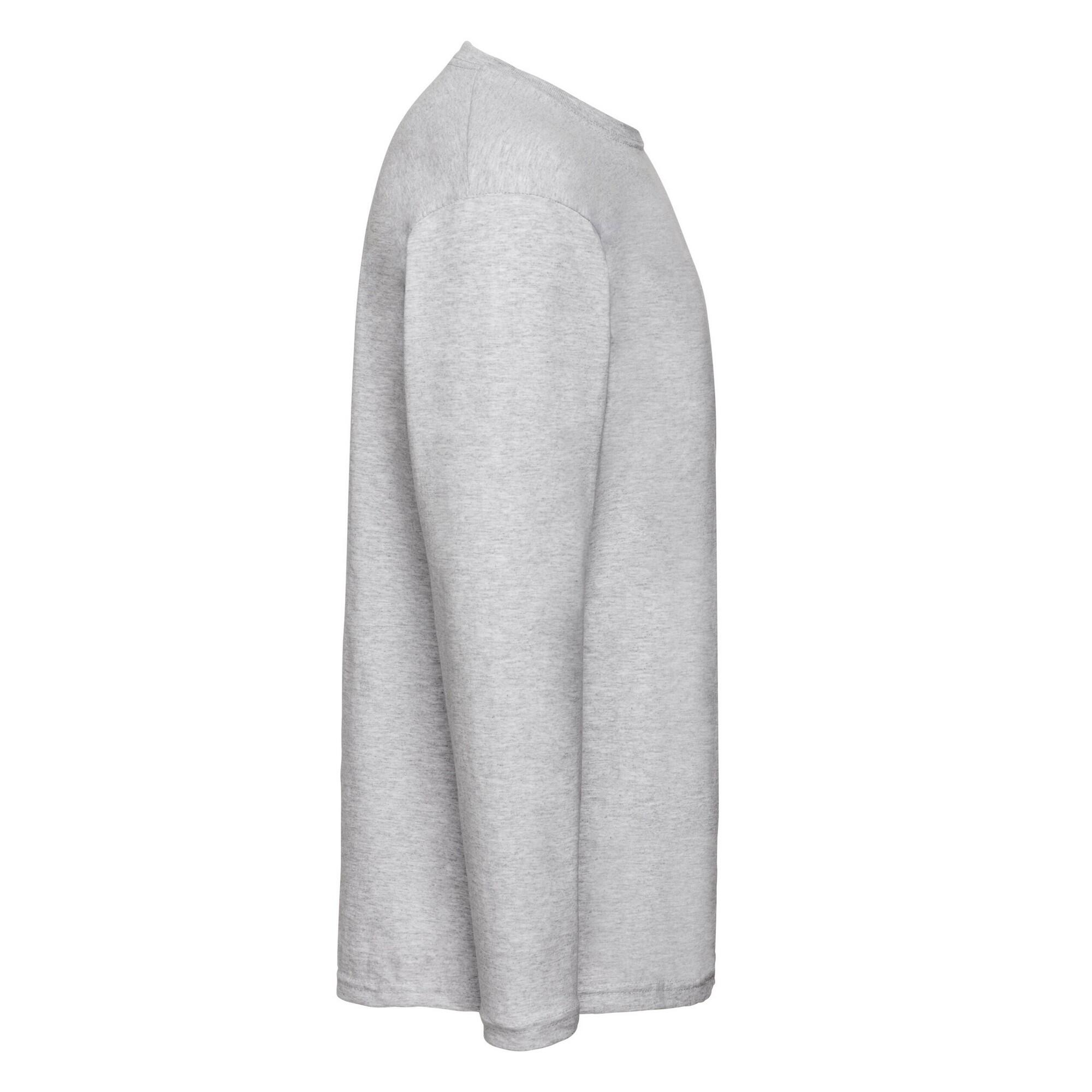 Maglietta Manica Lunga Adulto Unisex Fruit Of The Loom Valueweight Grigio Erica 3/3