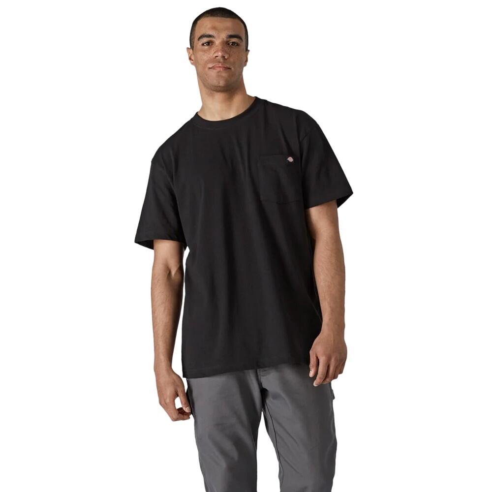 Mens Cotton ShortSleeved TShirt (Black) 3/4