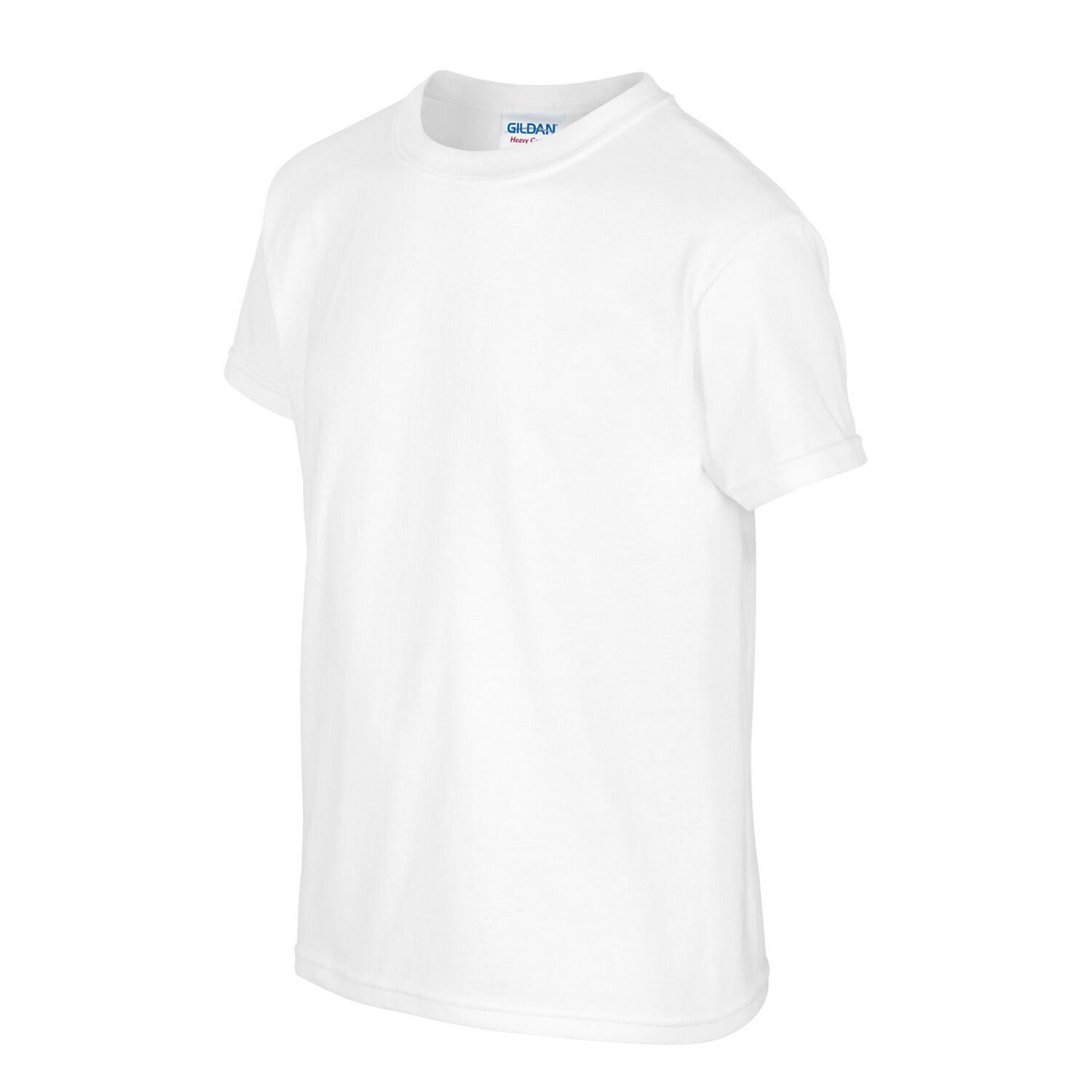Childrens/Kids Heavy Cotton TShirt (White) 3/3