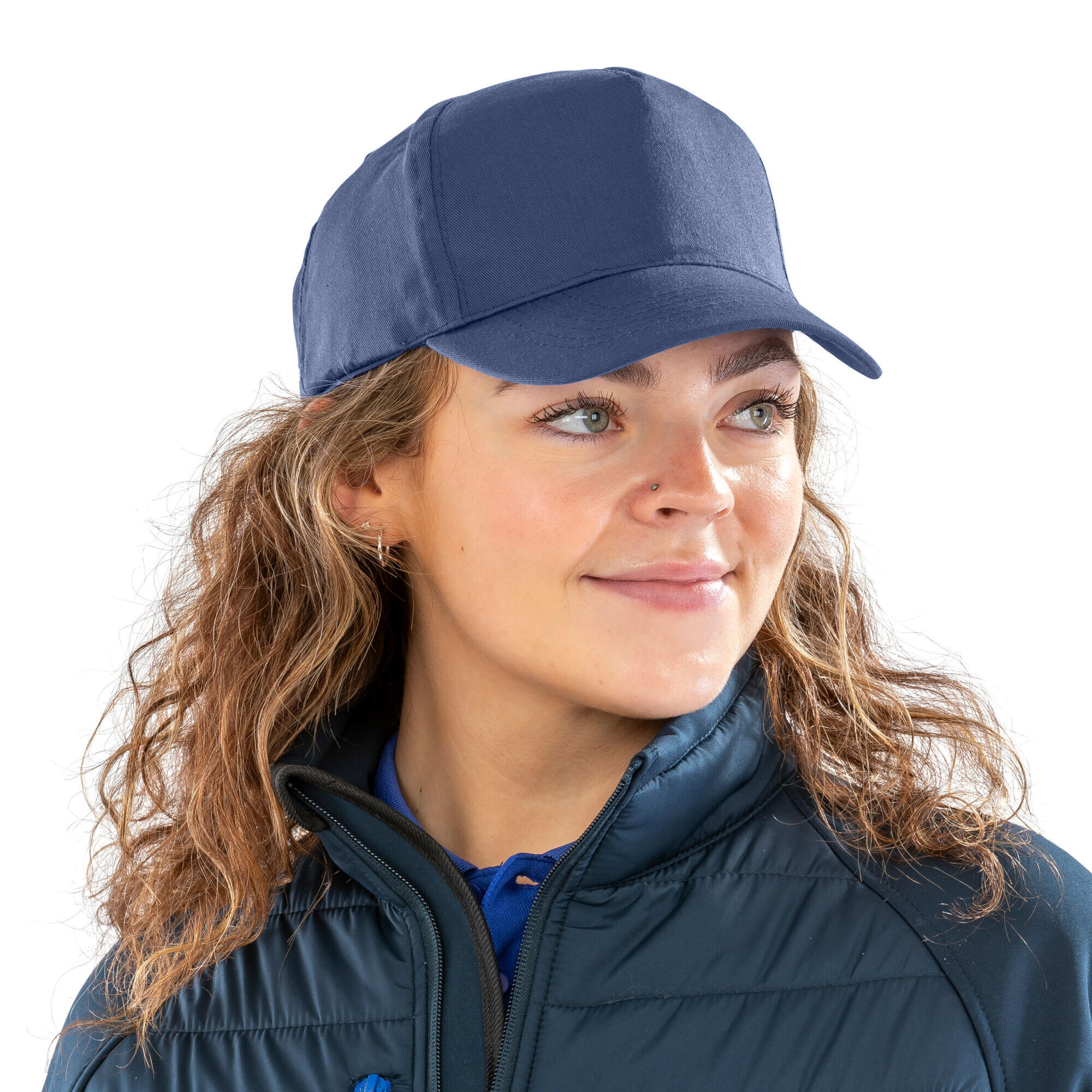 Unisex Adult Core Baseball Cap (Navy) 3/4