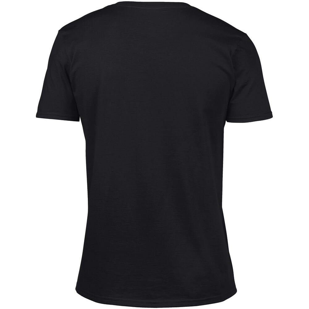 Mens Soft Style VNeck Short Sleeve TShirt (Black) 2/4