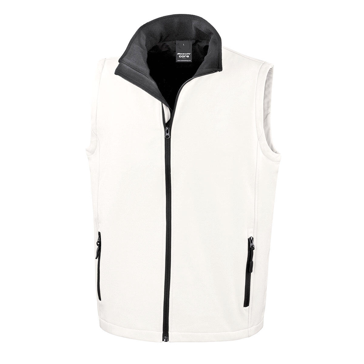 Core Giacca Senza Maniche Softshell Uomo Result Bianco/Nero 2/4