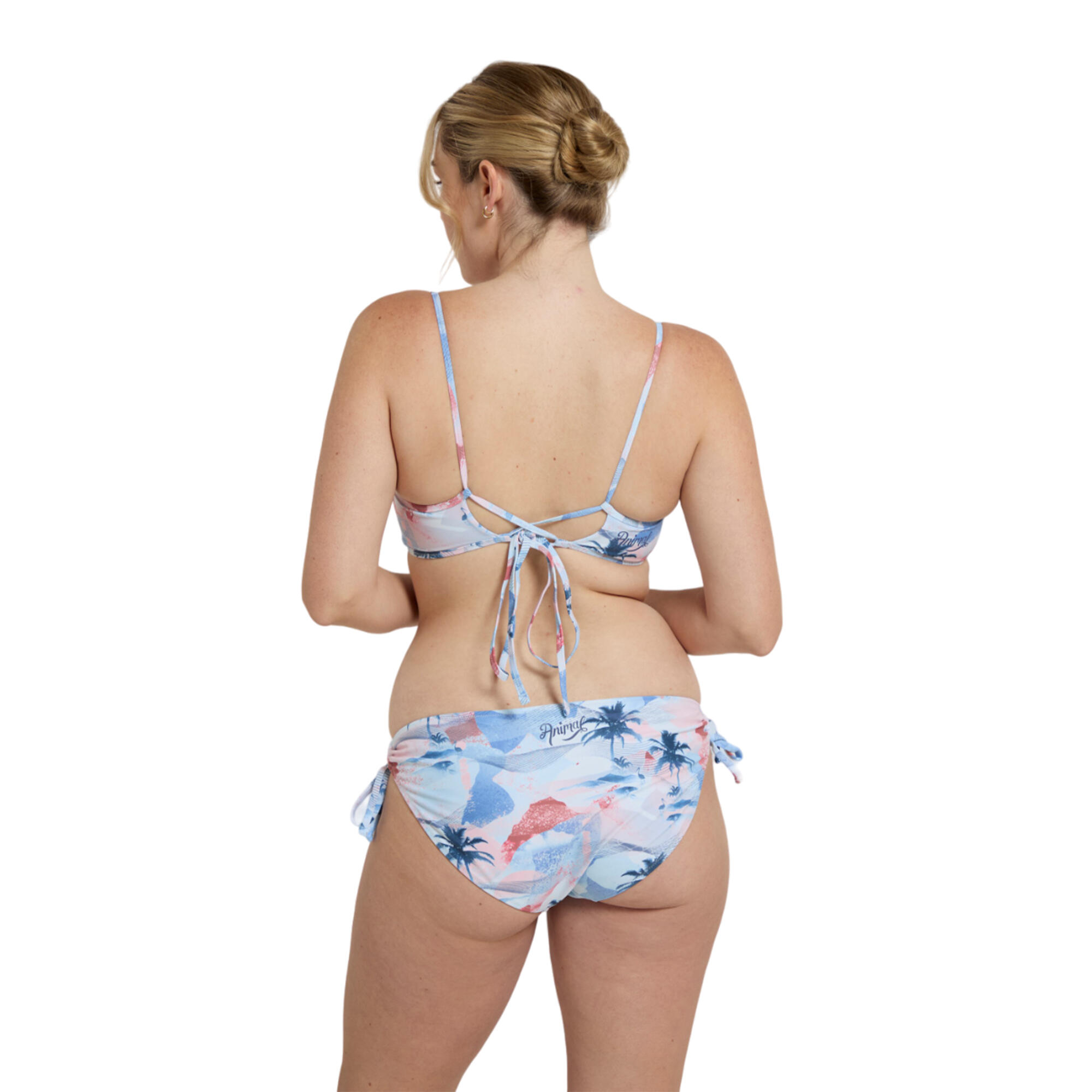 Slip Bikini Laccio Laterale Donna Animal Iona Blu Pallido 4/4
