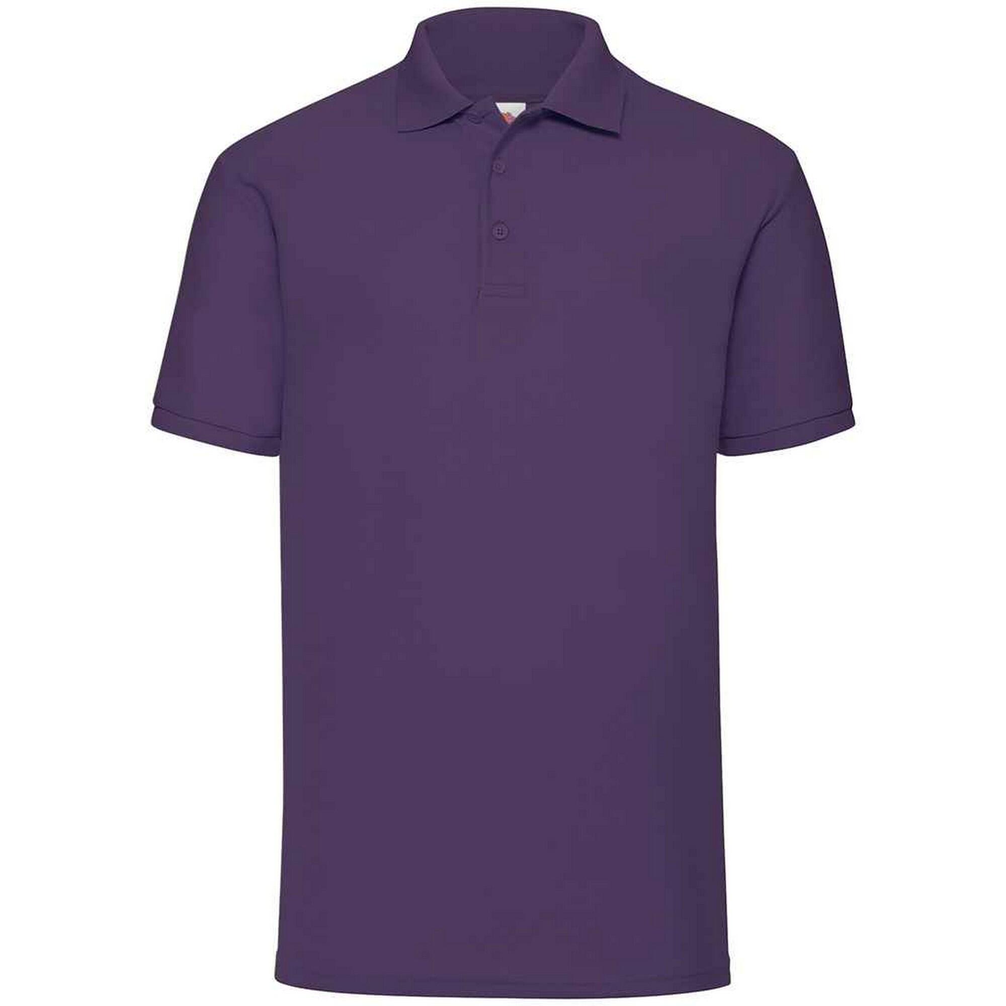 FRUIT OF THE LOOM Mens Pique Polo Shirt (Purple)