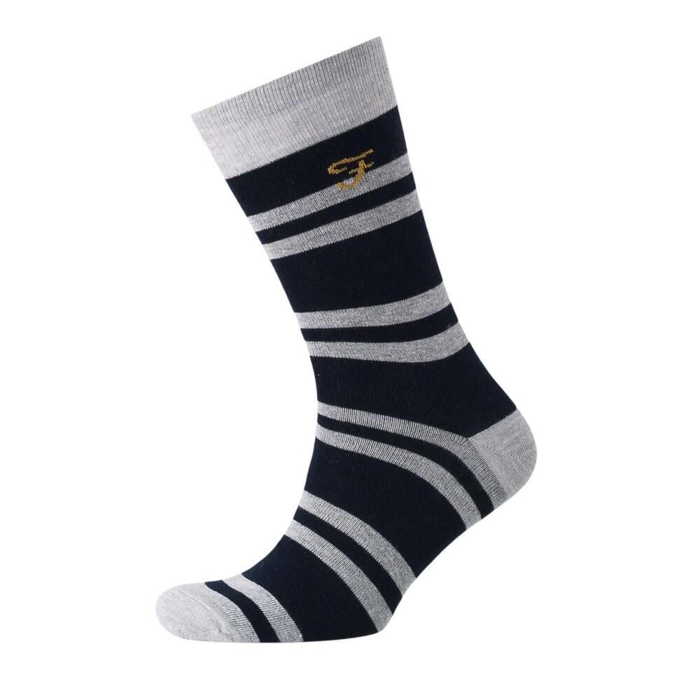 Mens Falton Striped Socks (Pack of 3) (Black/White) 2/4