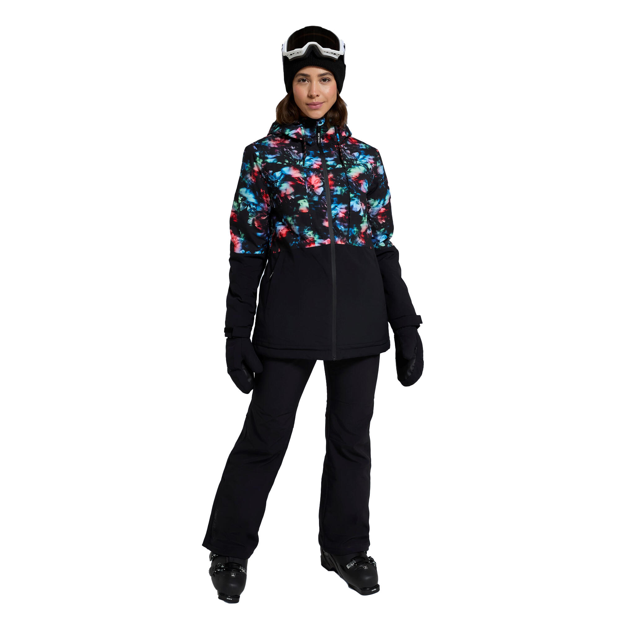 Womens/Ladies Edge Graphic Print Ski Jacket (Coral) 3/3