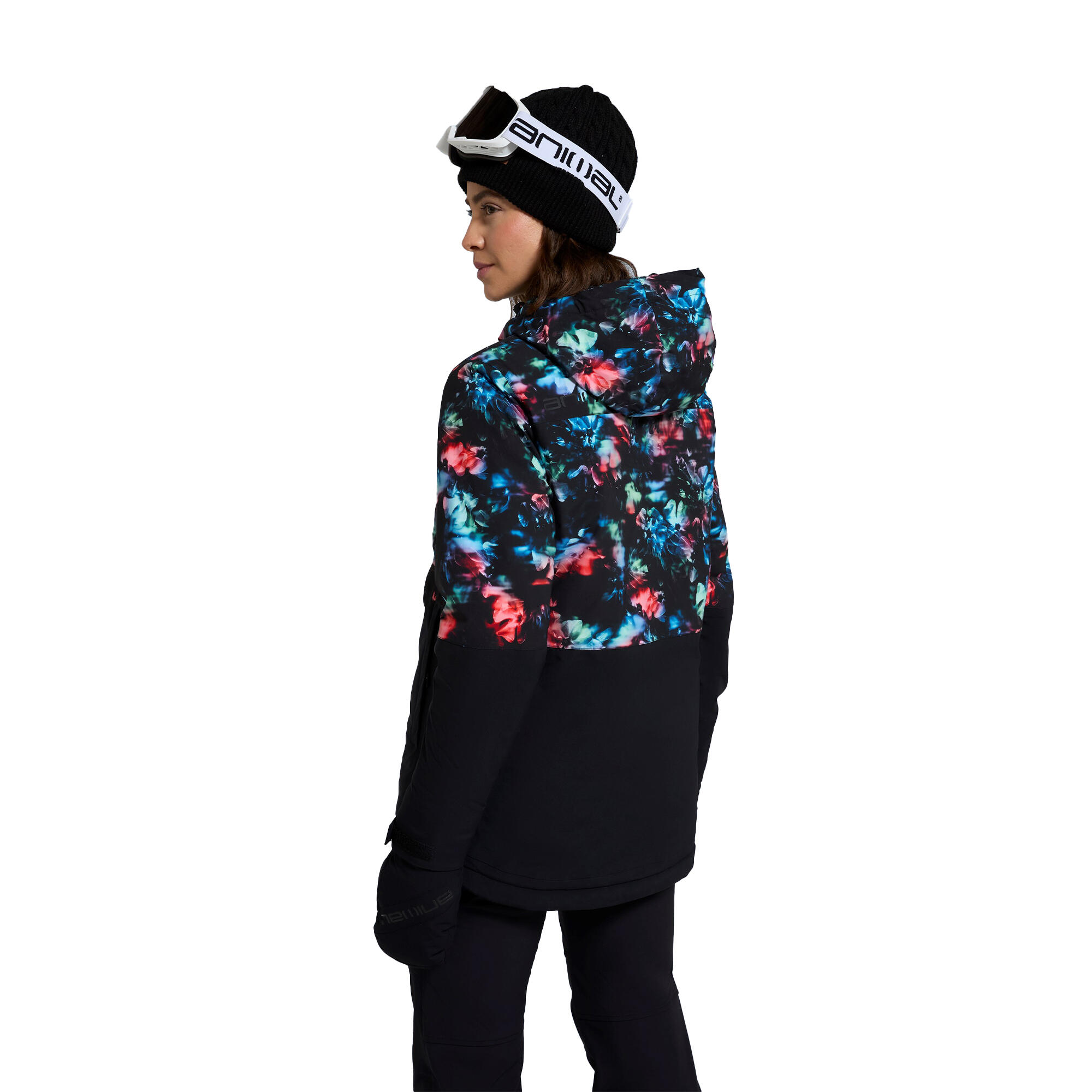 Womens/Ladies Edge Graphic Print Ski Jacket (Coral) 2/3