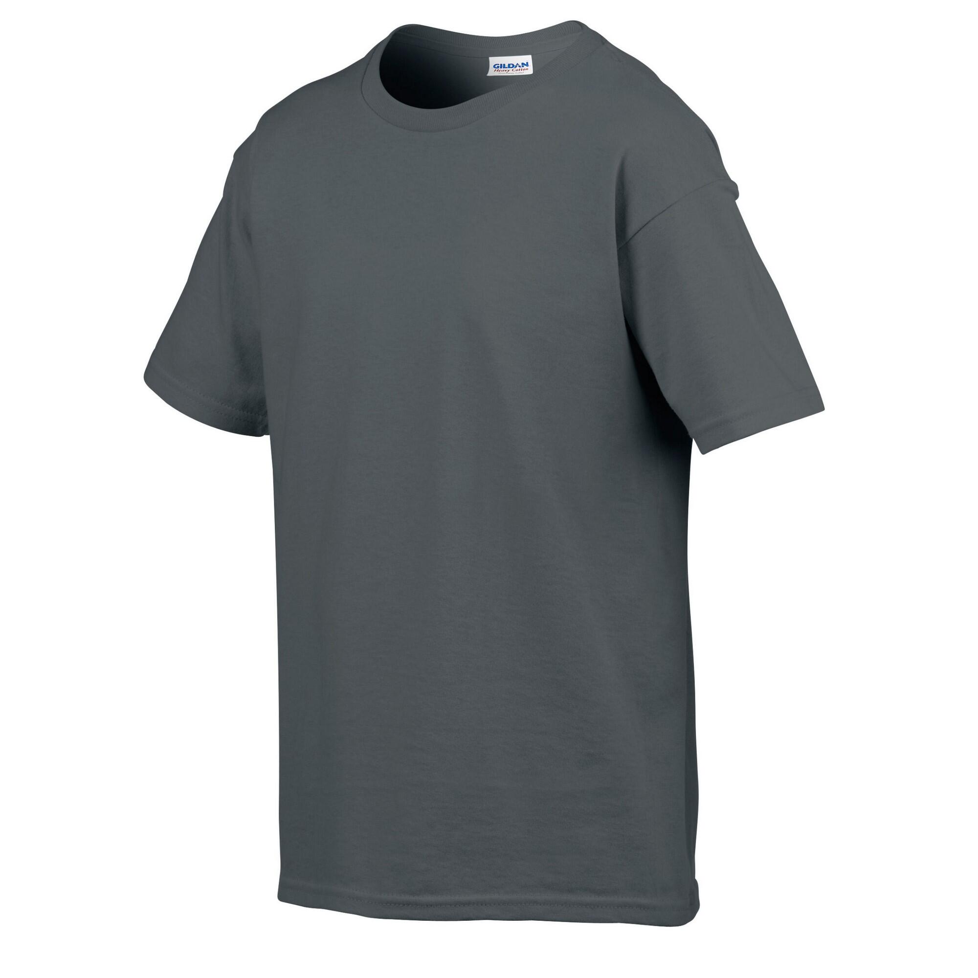 Tshirt Uni Manches Courtes SOFTSTYLE Enfant (Gris Foncé) 3/3
