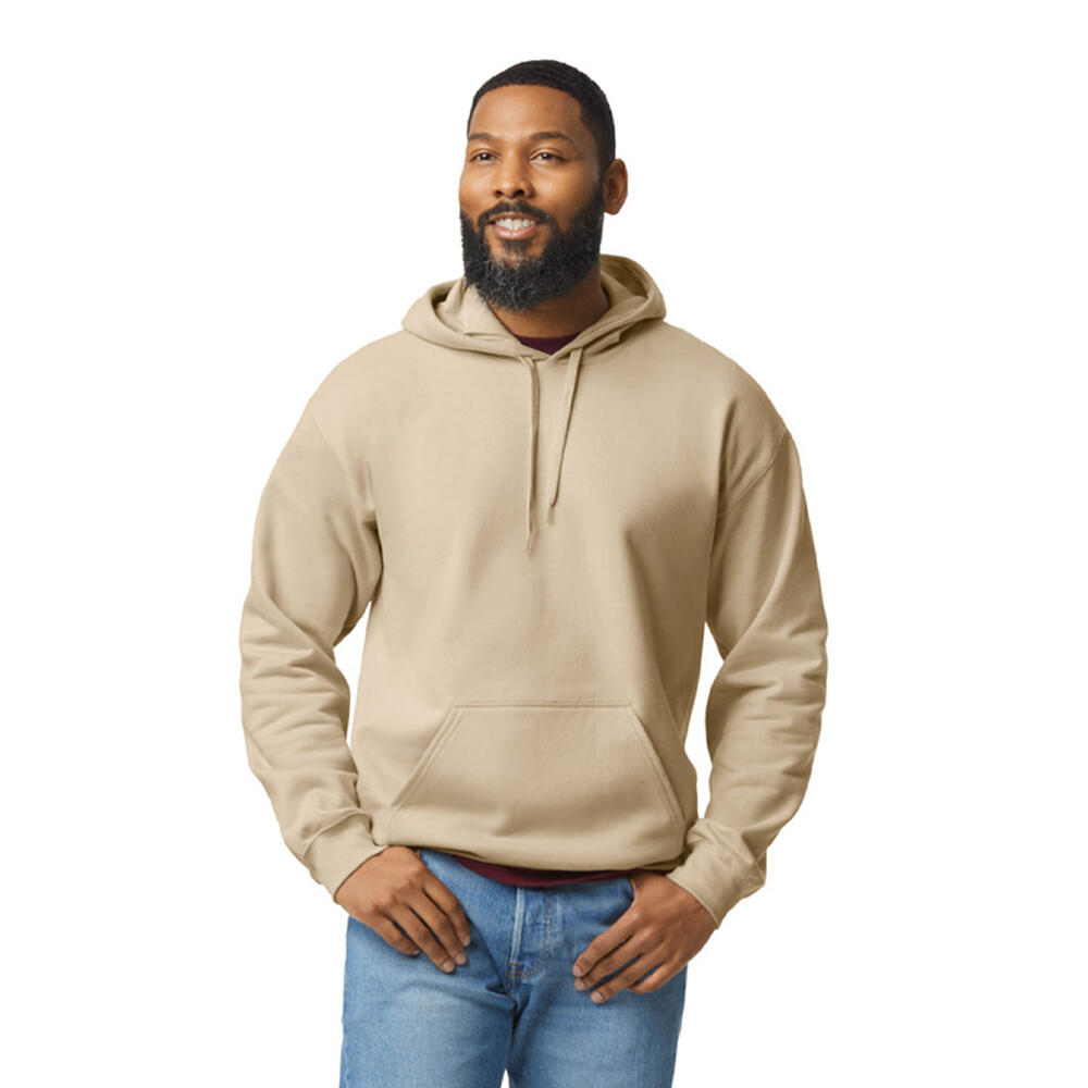 GILDAN Unisex Adult Softstyle Fleece Midweight Hoodie (Sand)
