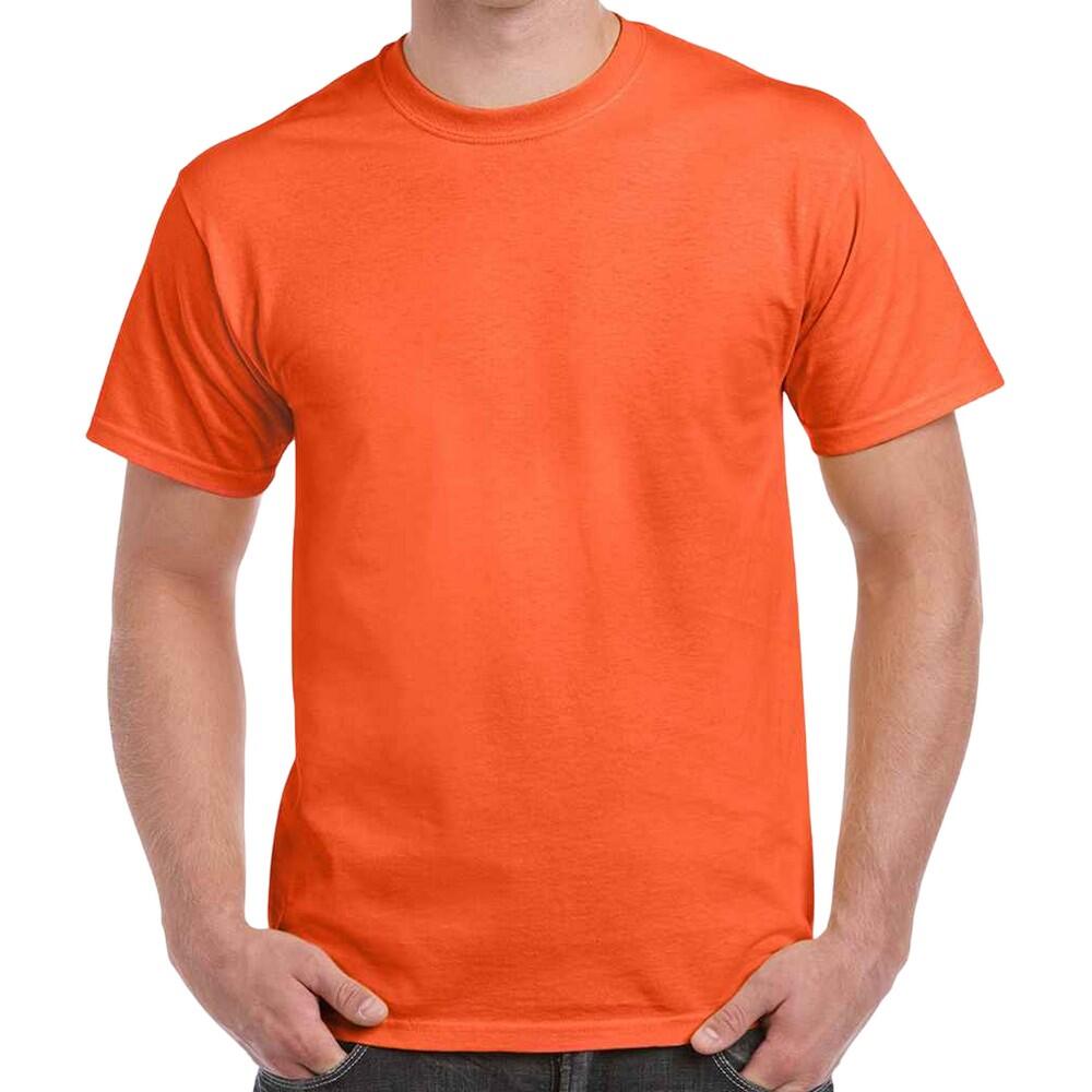 GILDAN Adults Unisex Heavy Cotton T Shirt (Orange)