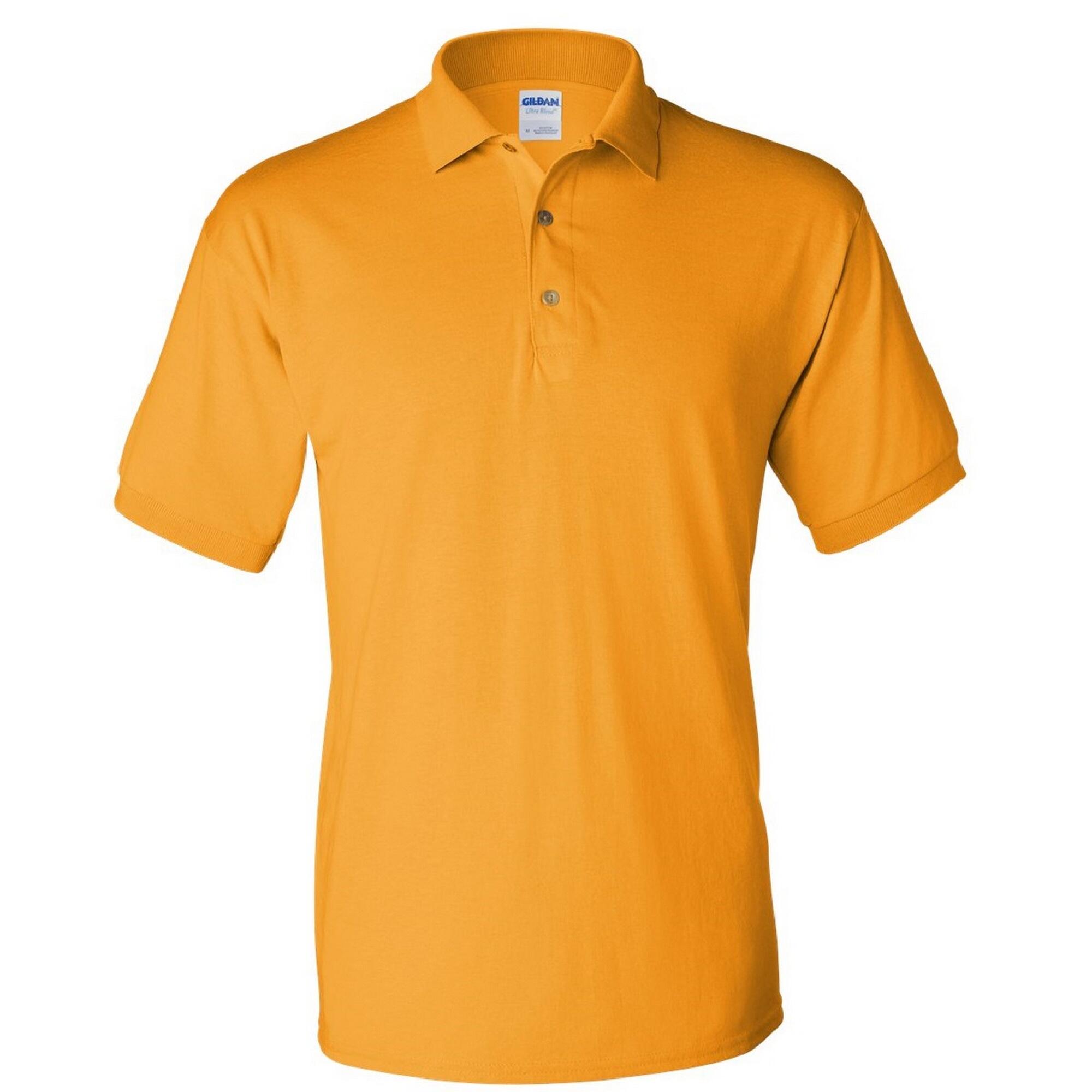 GILDAN Adult DryBlend Jersey Short Sleeve Polo Shirt (Gold)