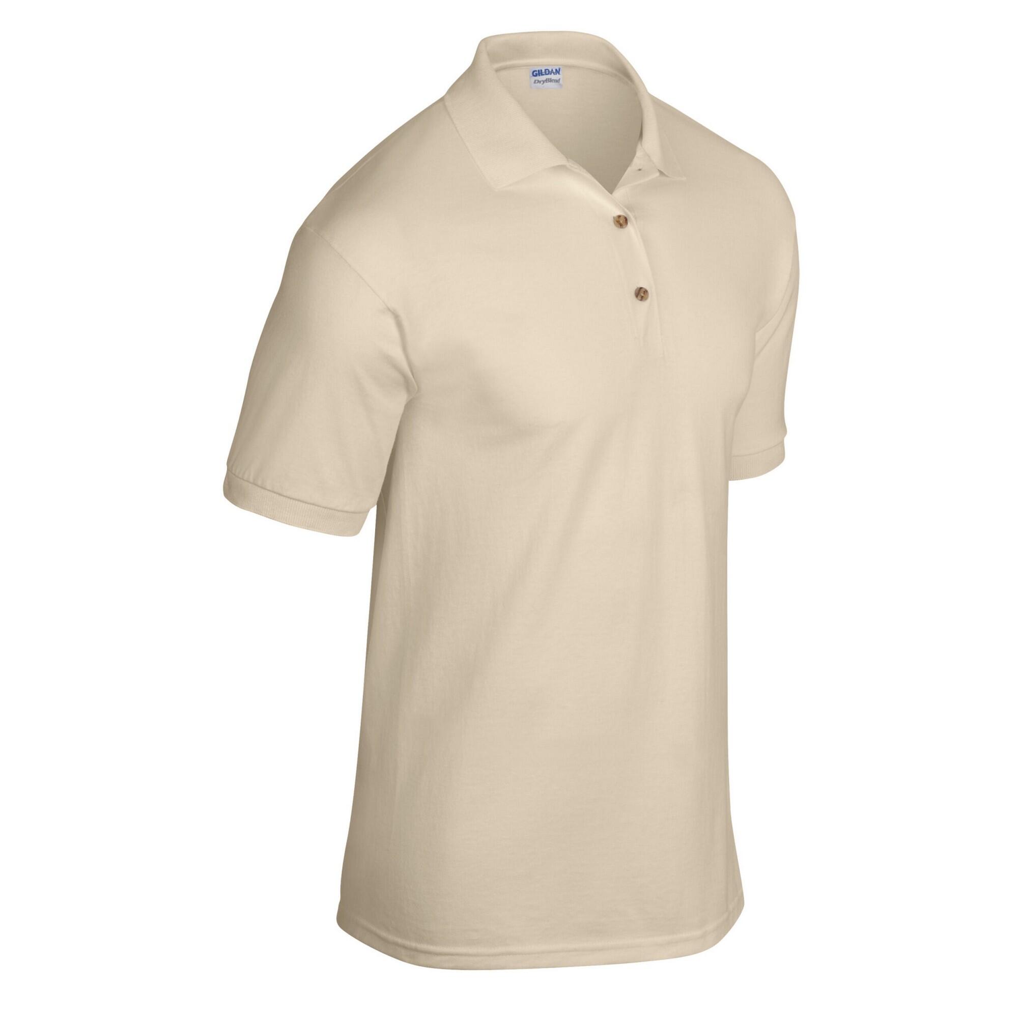 Camisola pólo de malha seca unissexo para adultos (Areia) 3/3