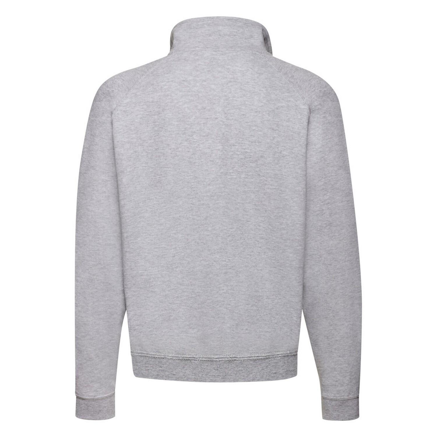 Mens Classic Quarter Zip Sweatshirt (Heather Grey) 2/3