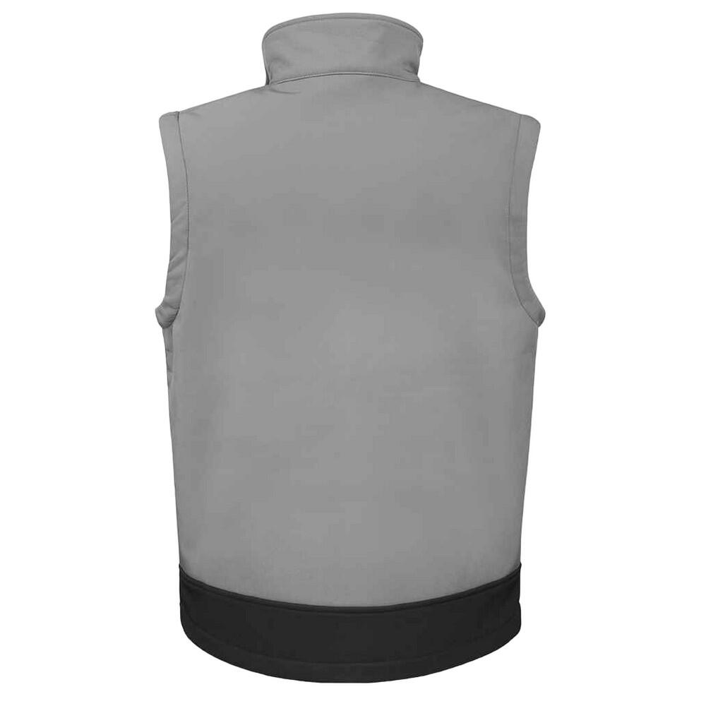 Mens Soft Shell Bodywarmer (Workguard Grey/Black) 2/3