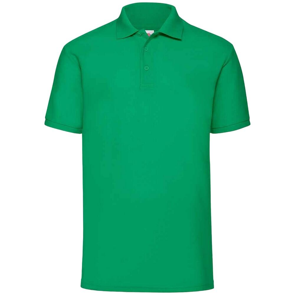 FRUIT OF THE LOOM Mens 65/35 Polo Shirt (Kelly Green)