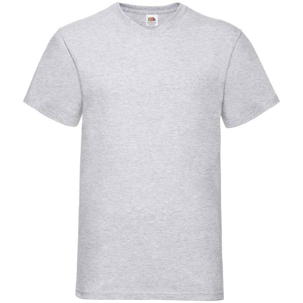 Unisex Adult Value Heather V Neck TShirt (Heather Grey) 1/3