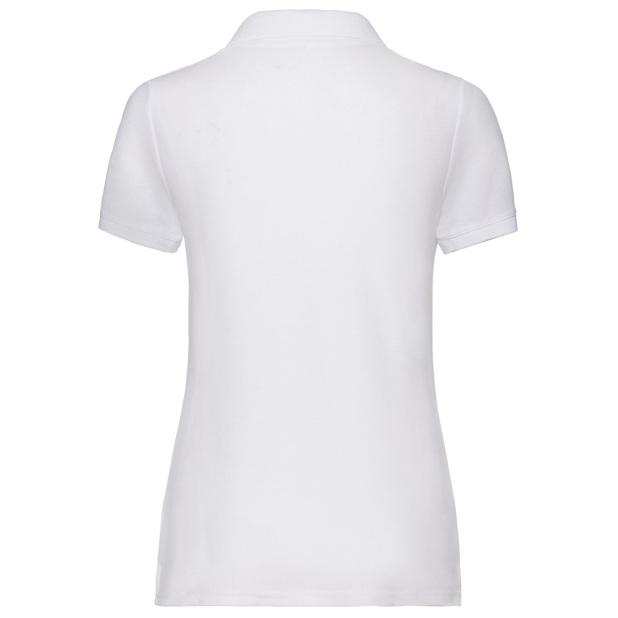 Womens/Ladies Lady Fit 65/35 Polo Shirt (White) 2/3