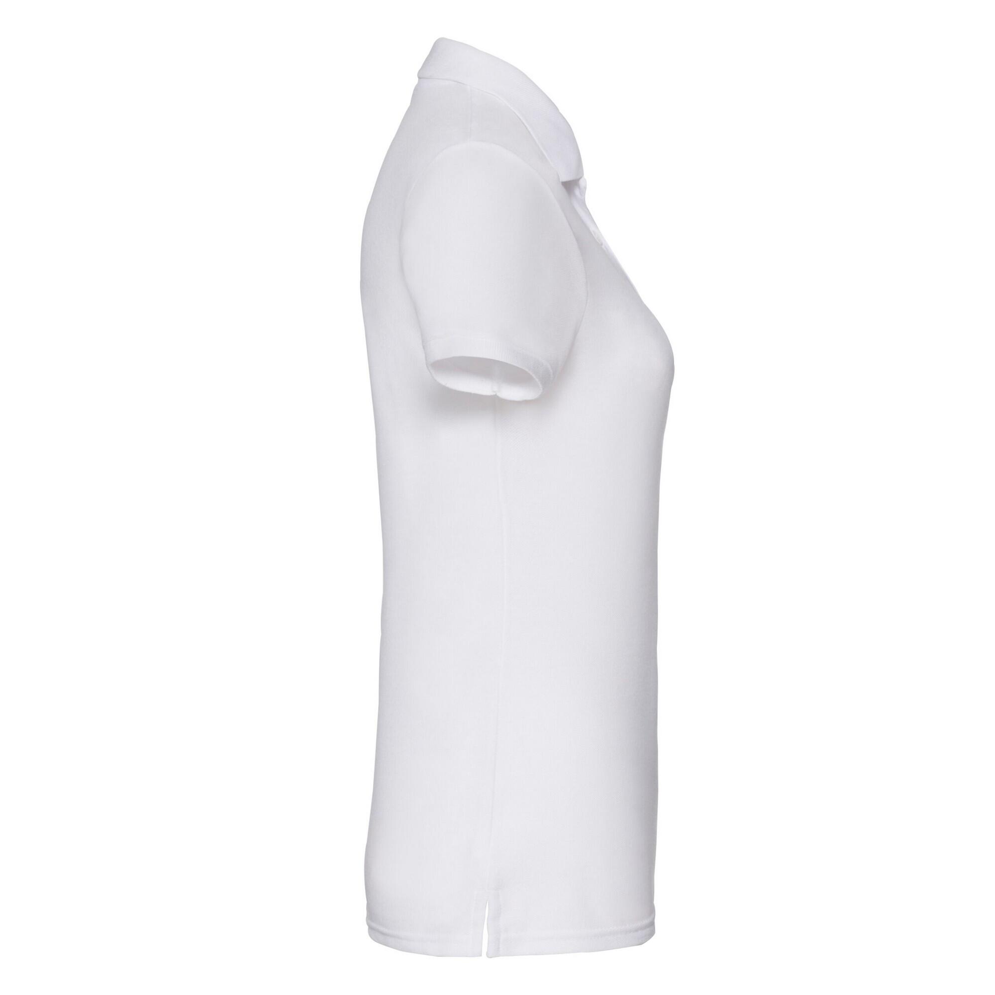 Womens/Ladies Lady Fit 65/35 Polo Shirt (White) 3/3