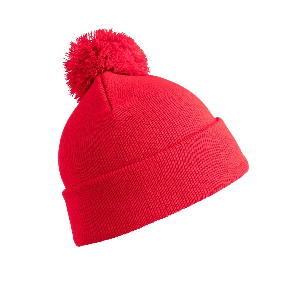 RESULT WINTER ESSENTIALS Junior Pom Pom Beanie (Red)