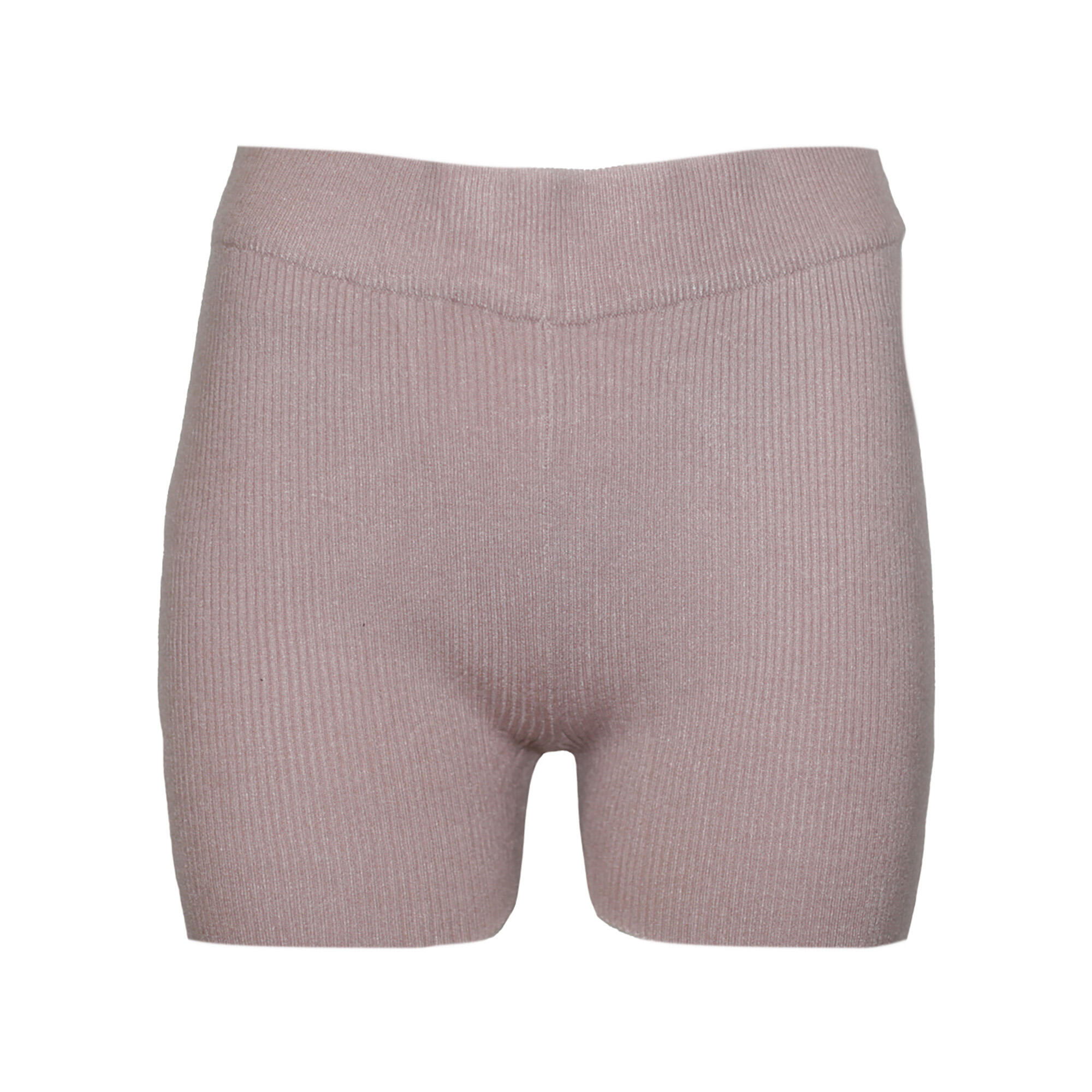 BRAVE SOUL Womens/Ladies Rib Knit Shorts (Dusty Pink)