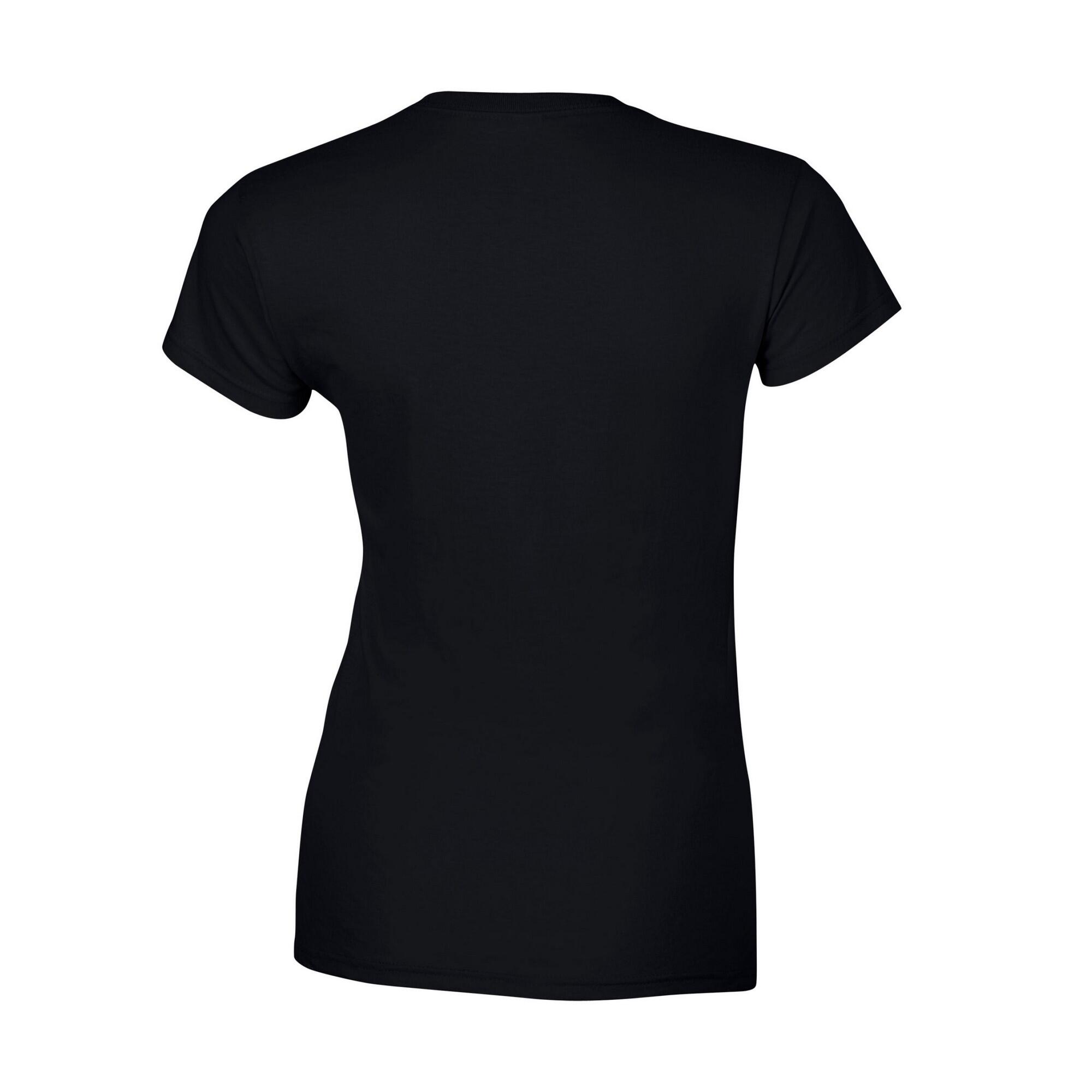 Womens/Ladies Softstyle Ringspun Cotton TShirt (Black) 2/3