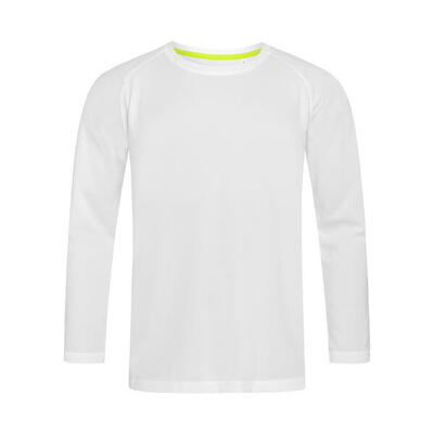 Heren active 140 tshirt met lange mouwen (wit)