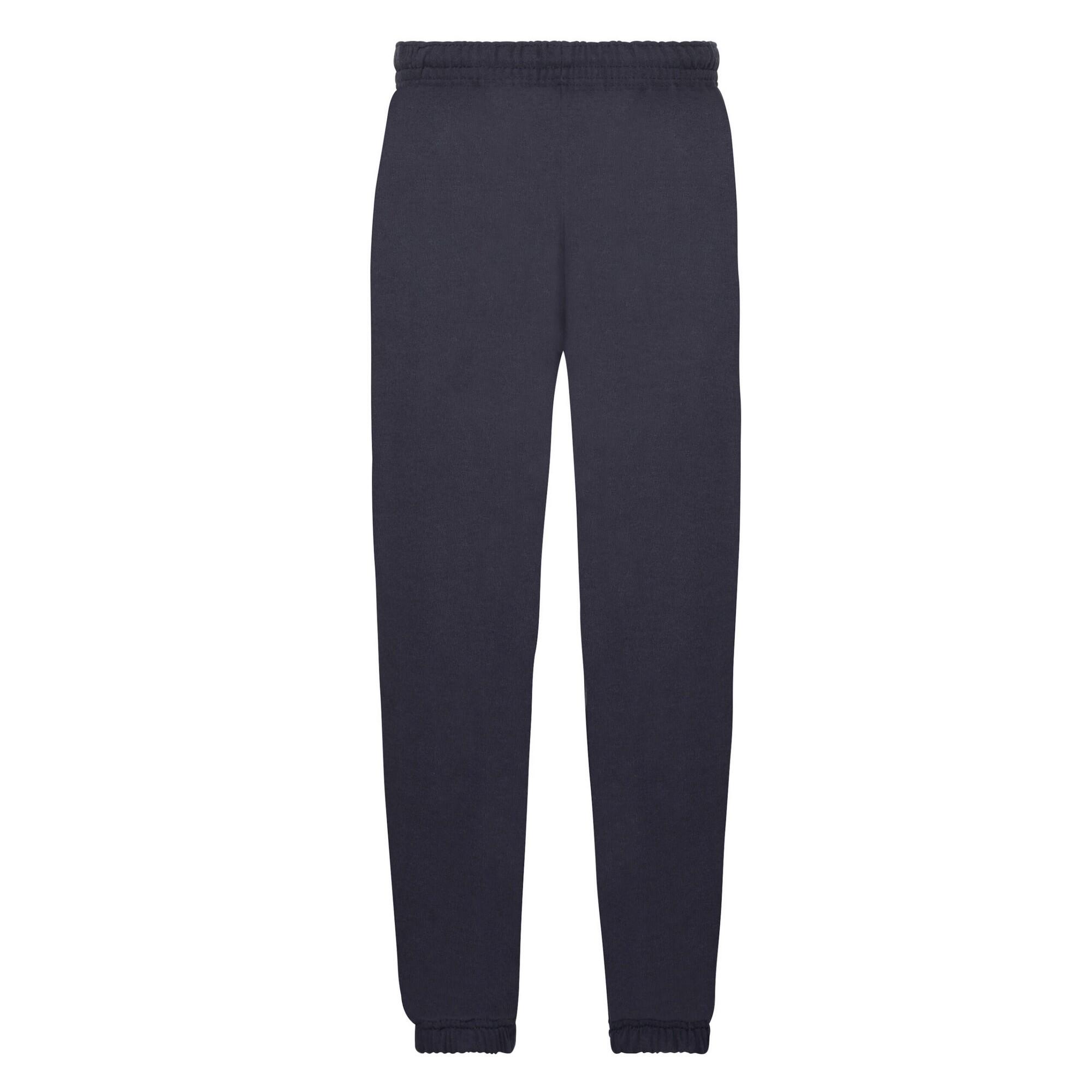 Childrens/Kids Premium Plain Jogging Bottoms (Deep Navy) 2/3