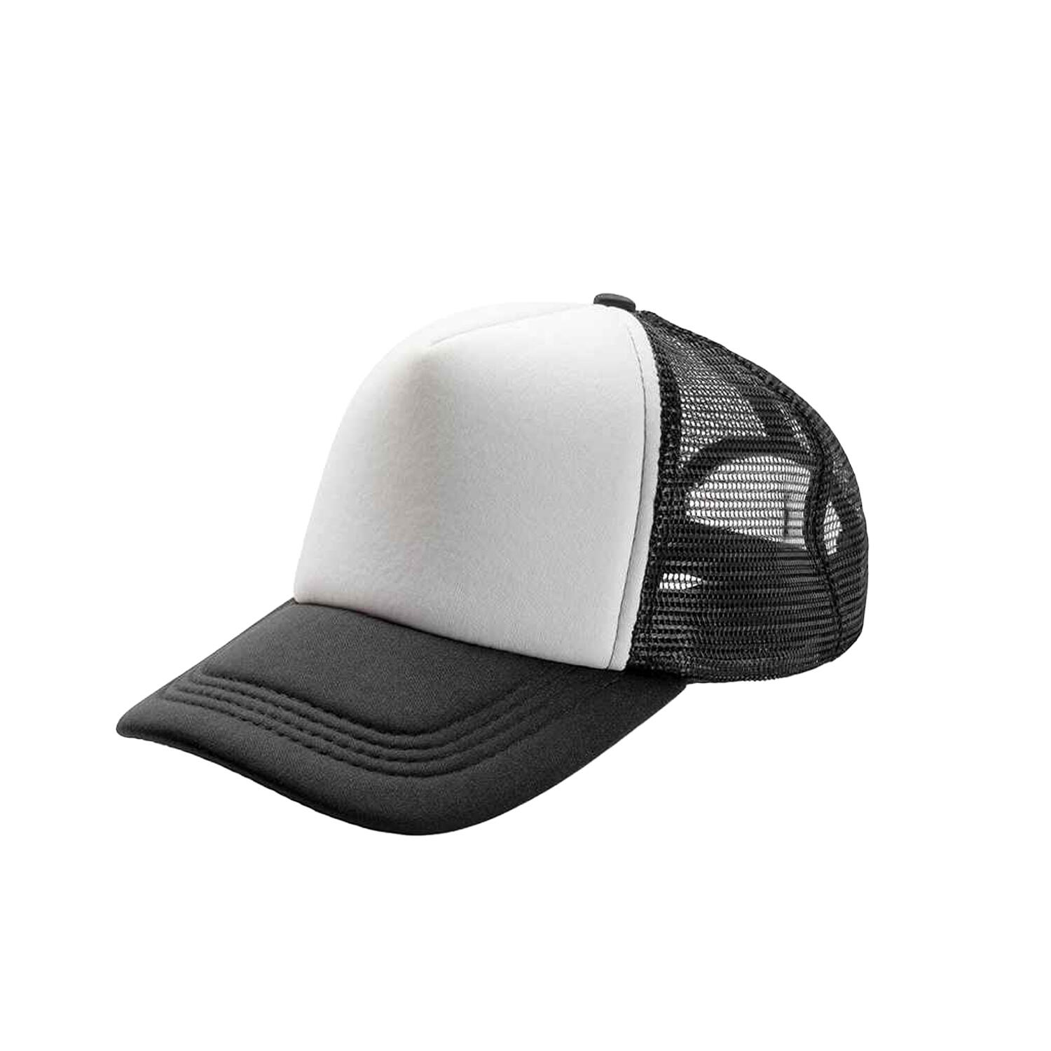 Result Core Halb Netz Trucker Kappe Damen und Herren Schwarz/Weiß 2/2
