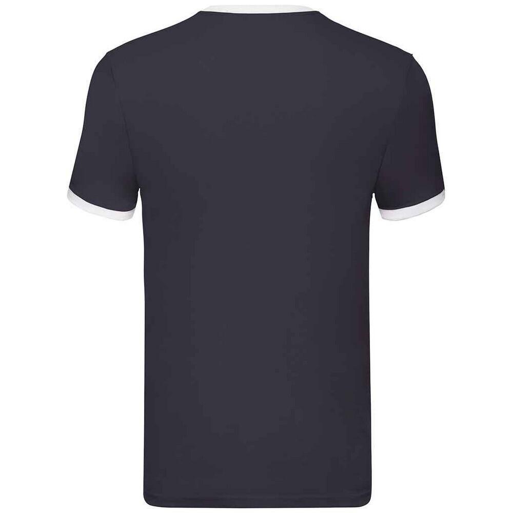 Mens Ringer Contrast TShirt (Navy/White) 2/3