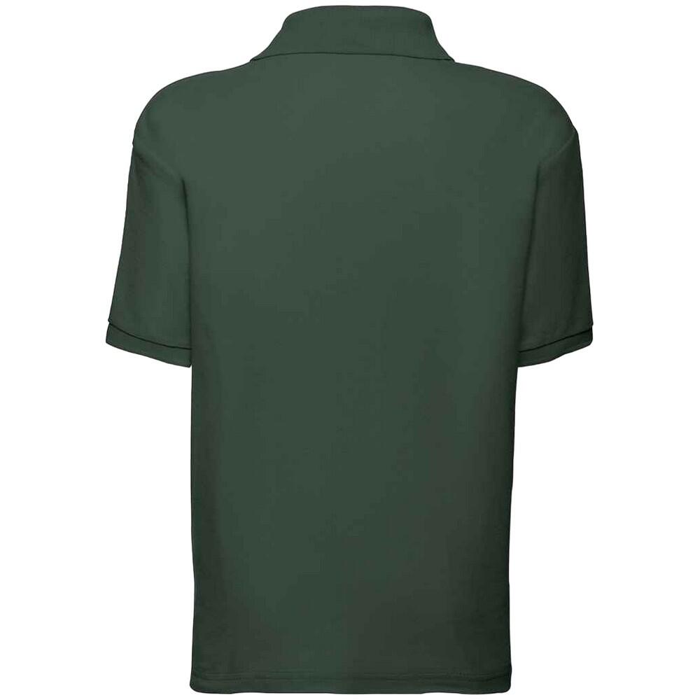 PolyBaumwolle Pique Polo Shirt Kinder Flaschengrün 2/3