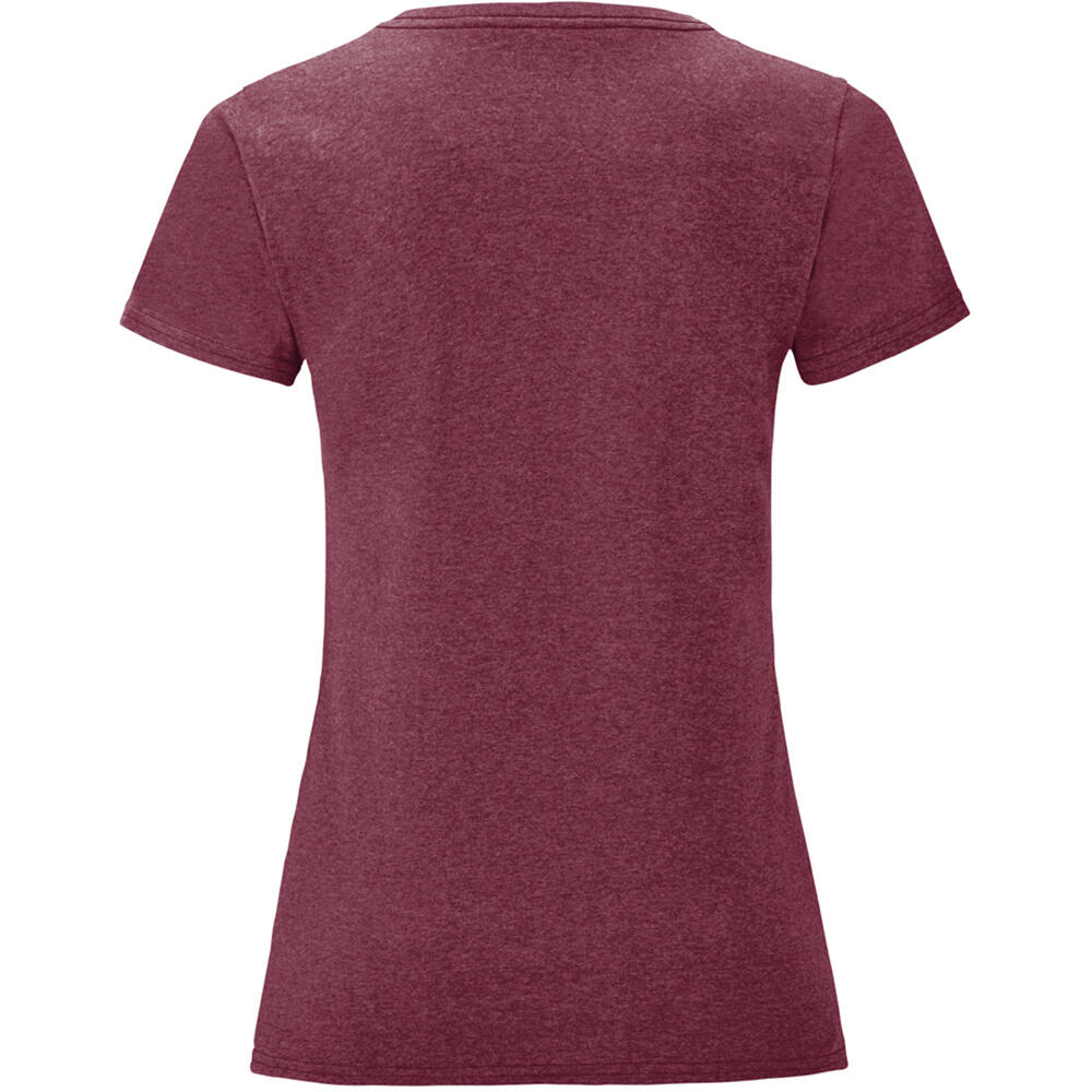 TShirt Iconic, kurzärmlig Damen Burgunder meliert 2/3